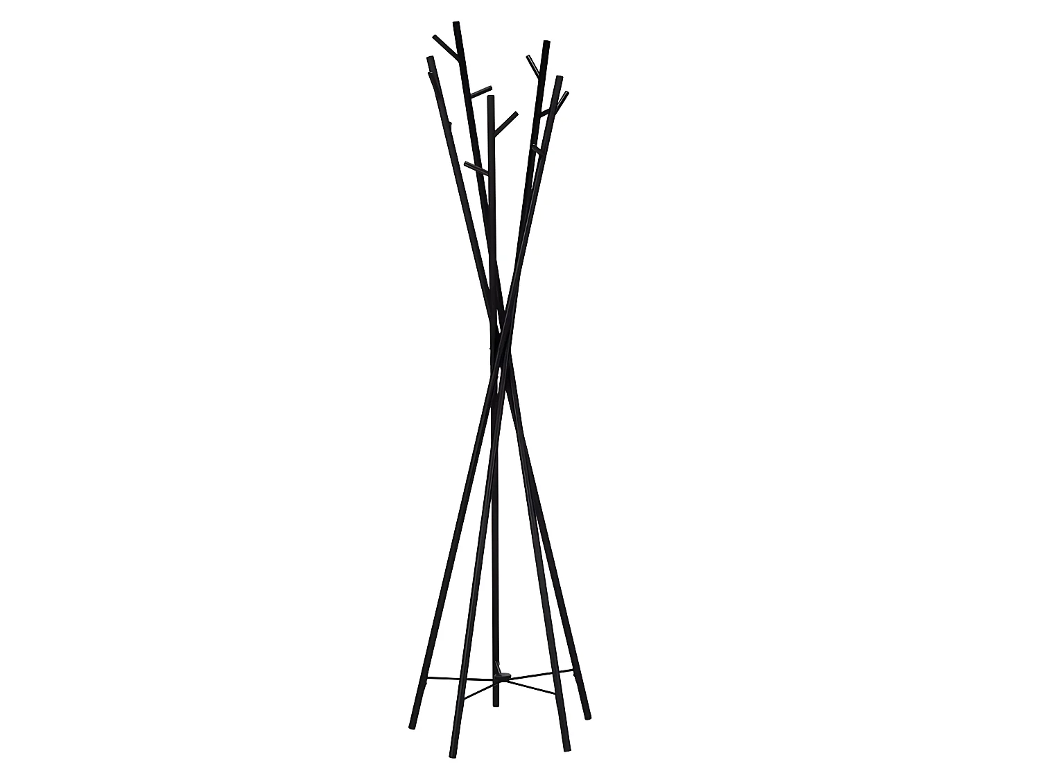 Perchero de metal negro con dosel