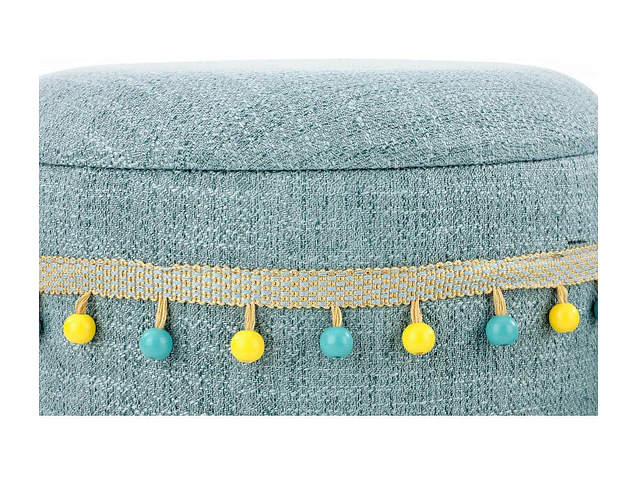 Set di due pouf nido in tessuto azzurro DINARD