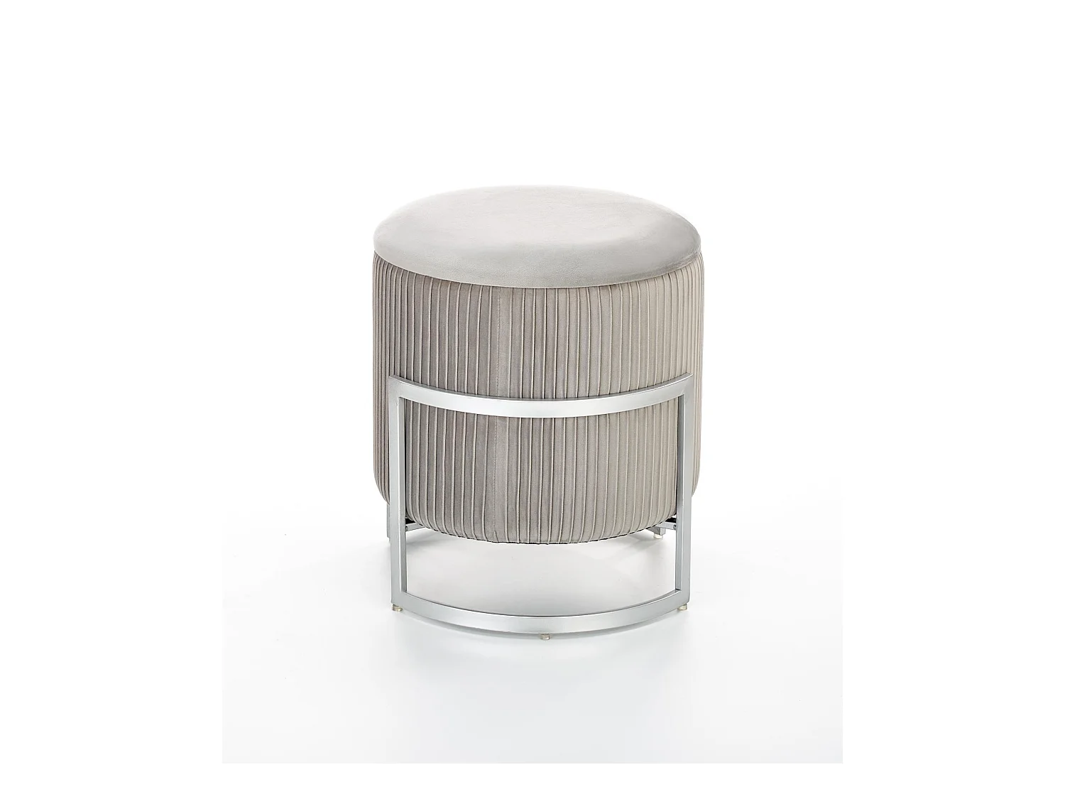 Pouf avec coffre de rangement en velours gris KANA
