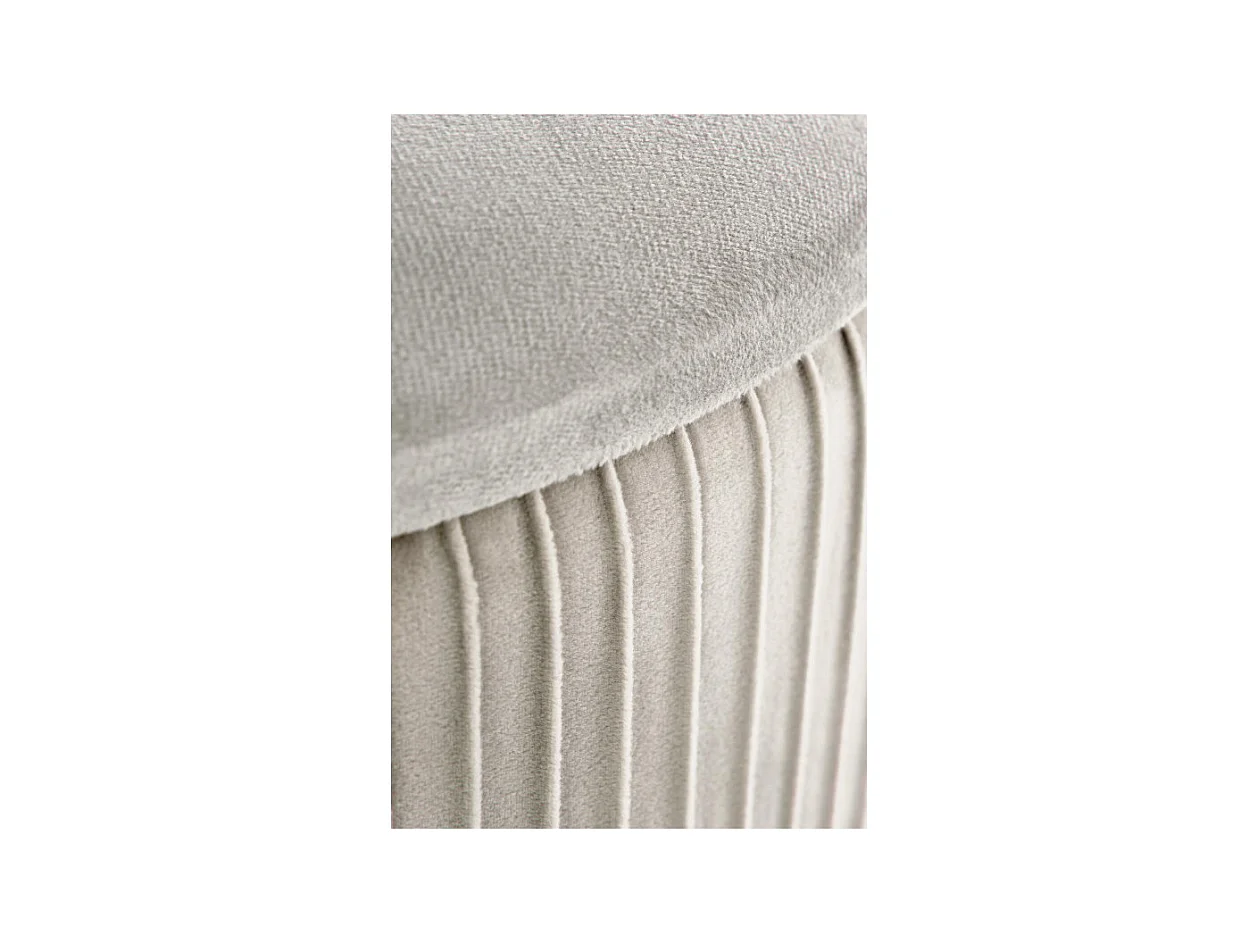 Pouf avec coffre de rangement en velours gris KANA