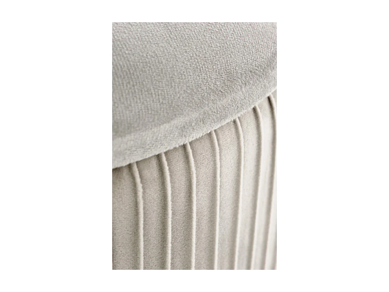 Pouf avec coffre de rangement en velours gris KANA