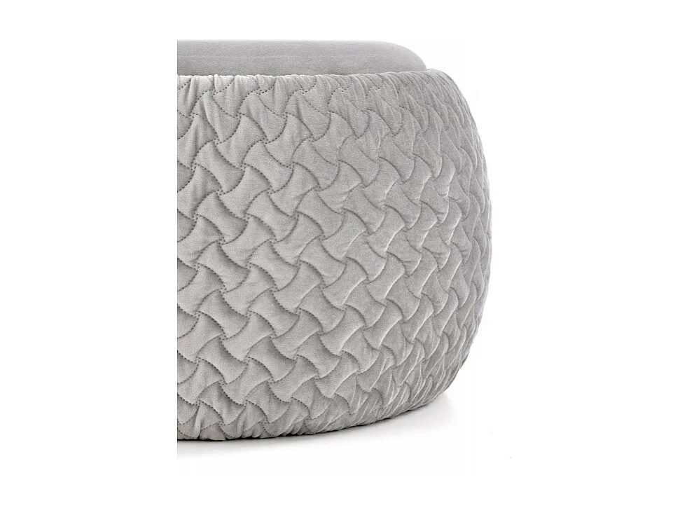 Pouf contemporaneo in tessuto grigio con contenitore integrato ELION