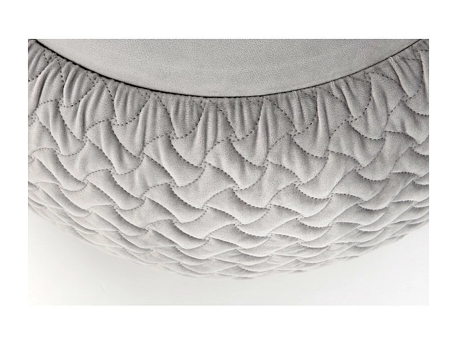 Pouf contemporaneo in tessuto grigio con contenitore integrato ELION