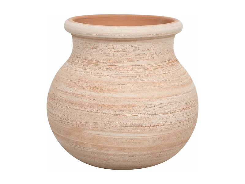 BISCOTTINI Vase - En Terre Cuite Antique - Pot de Fleurs - Jardinière - Jardin - Mobilier - Décoration - 31x31x29 cm