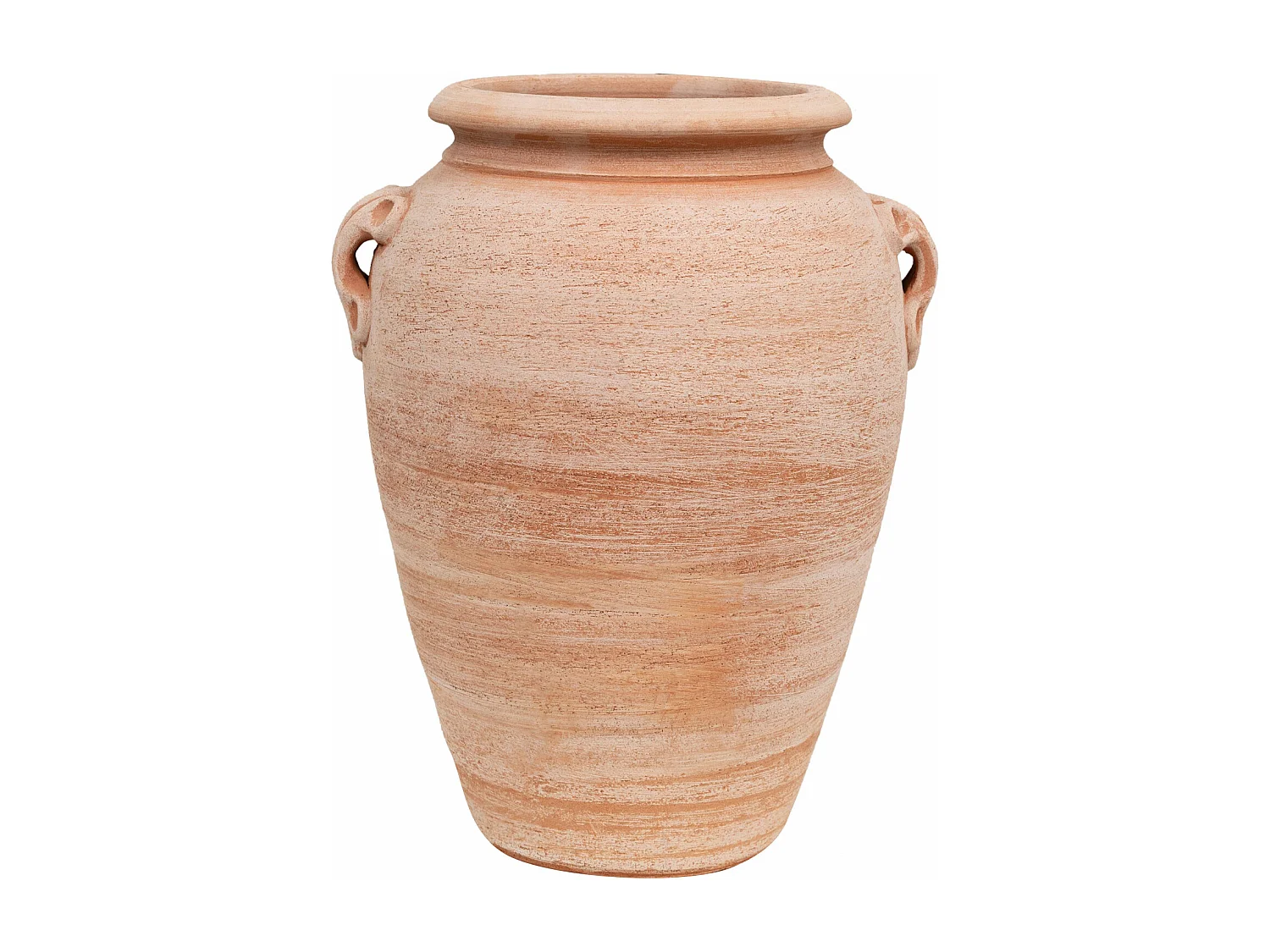 BISCOTTINI Vase Jarre - En Terre Cuite Antique - Pot de Fleurs - Jardinière - Jardin - Mobilier - Décoration - 36x34x46 cm