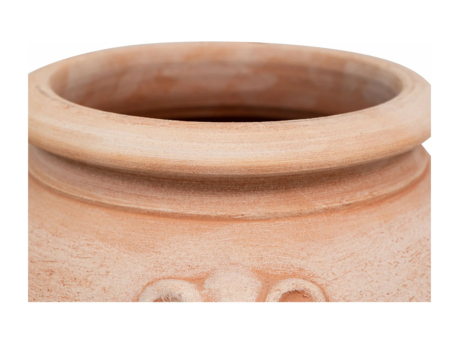 BISCOTTINI Vase Jarre - En Terre Cuite Antique - Pot de Fleurs - Jardinière - Jardin - Mobilier - Décoration - 36x34x46 cm