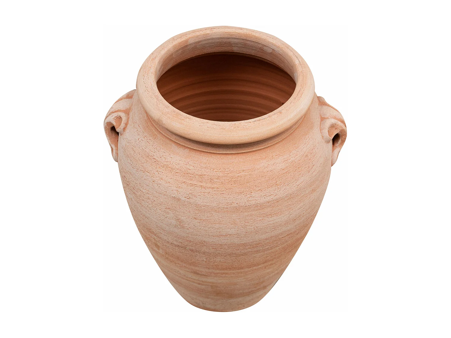 BISCOTTINI Vase Jarre - En Terre Cuite Antique - Pot de Fleurs - Jardinière - Jardin - Mobilier - Décoration - 36x34x46 cm