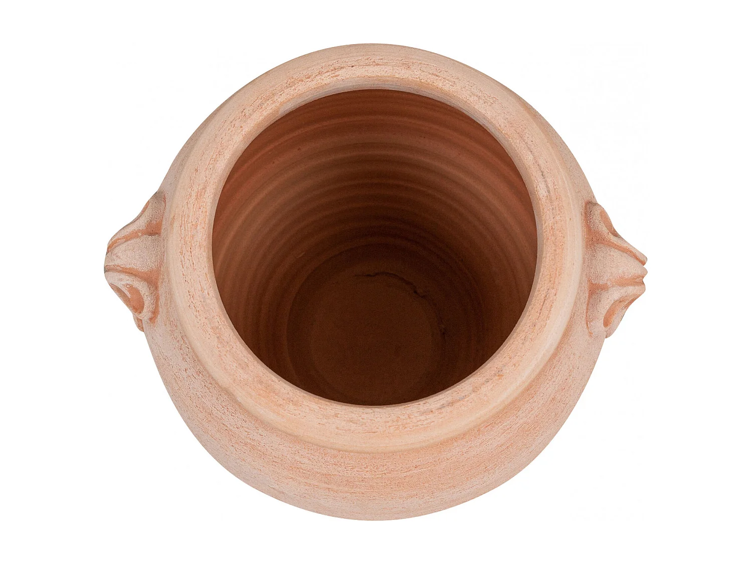 BISCOTTINI Vase Jarre - En Terre Cuite Antique - Pot de Fleurs - Jardinière - Jardin - Mobilier - Décoration - 36x34x46 cm