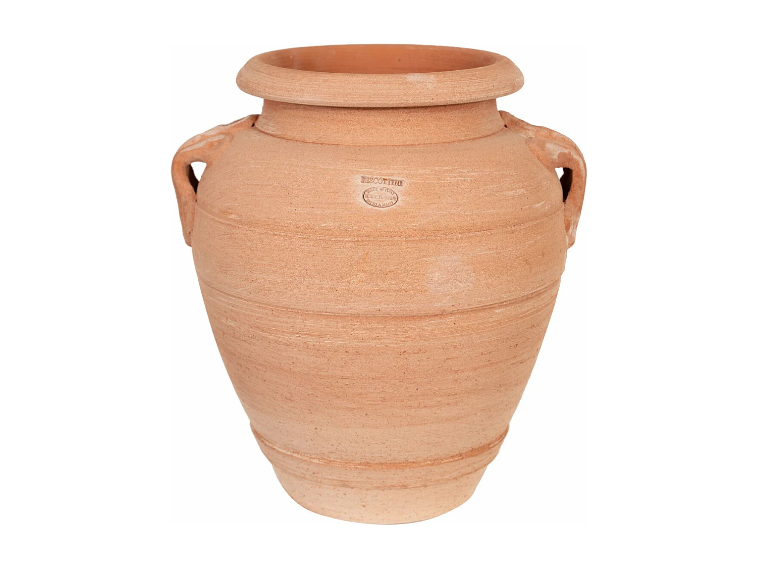 BISCOTTINI Vase Jarre - En Terre Cuite Antique - Pot de Fleurs - Jardinière - Jardin - Mobilier - Décoratif - 28x25x30 cm