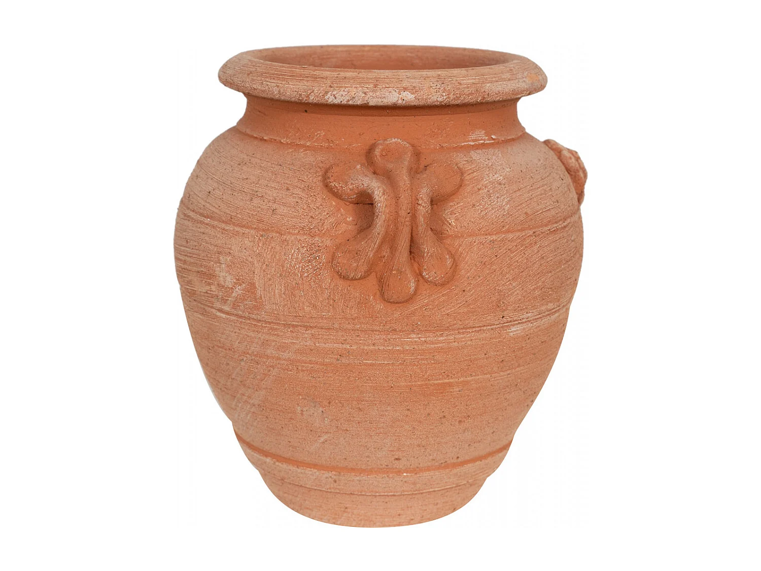 BISCOTTINI Vase Jarre - En Terre Cuite Antique - Pot de Fleurs - Jardinière - Jardin - Mobilier - Décoration - 16x16x20 cm