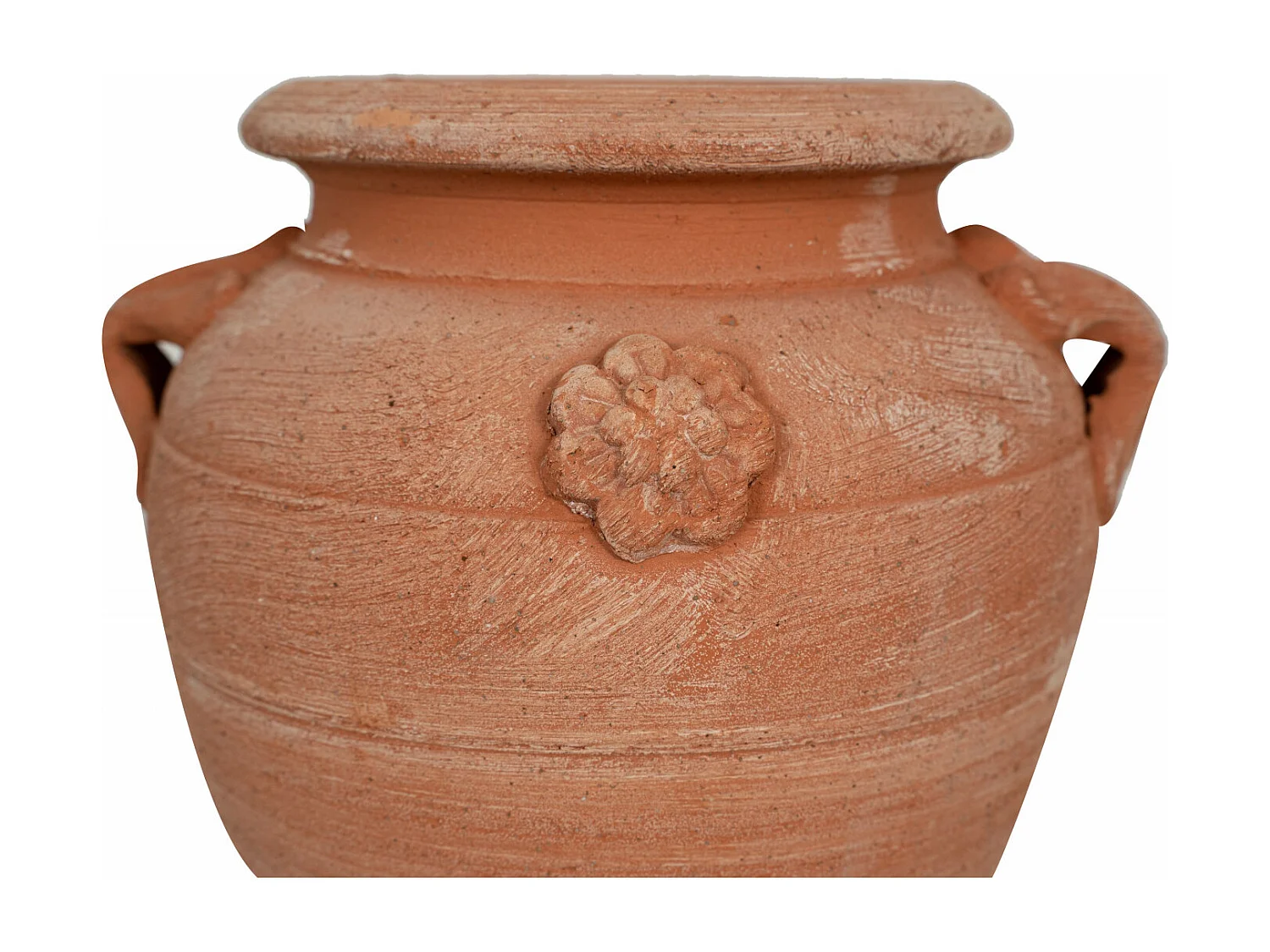 BISCOTTINI Vase Jarre - En Terre Cuite Antique - Pot de Fleurs - Jardinière - Jardin - Mobilier - Décoration - 16x16x20 cm