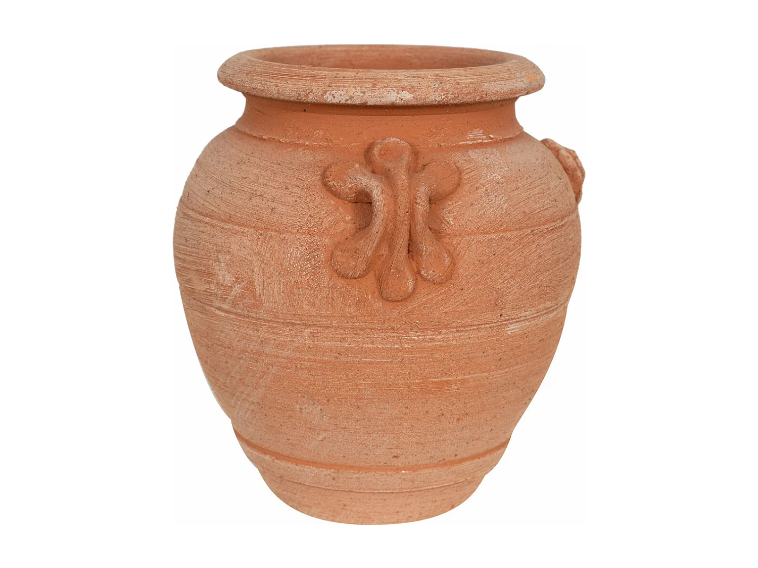 BISCOTTINI Vase Jarre - En Terre Cuite Antique - Pot de Fleurs - Jardinière - Jardin - Mobilier - Décoration - 16x16x20 cm