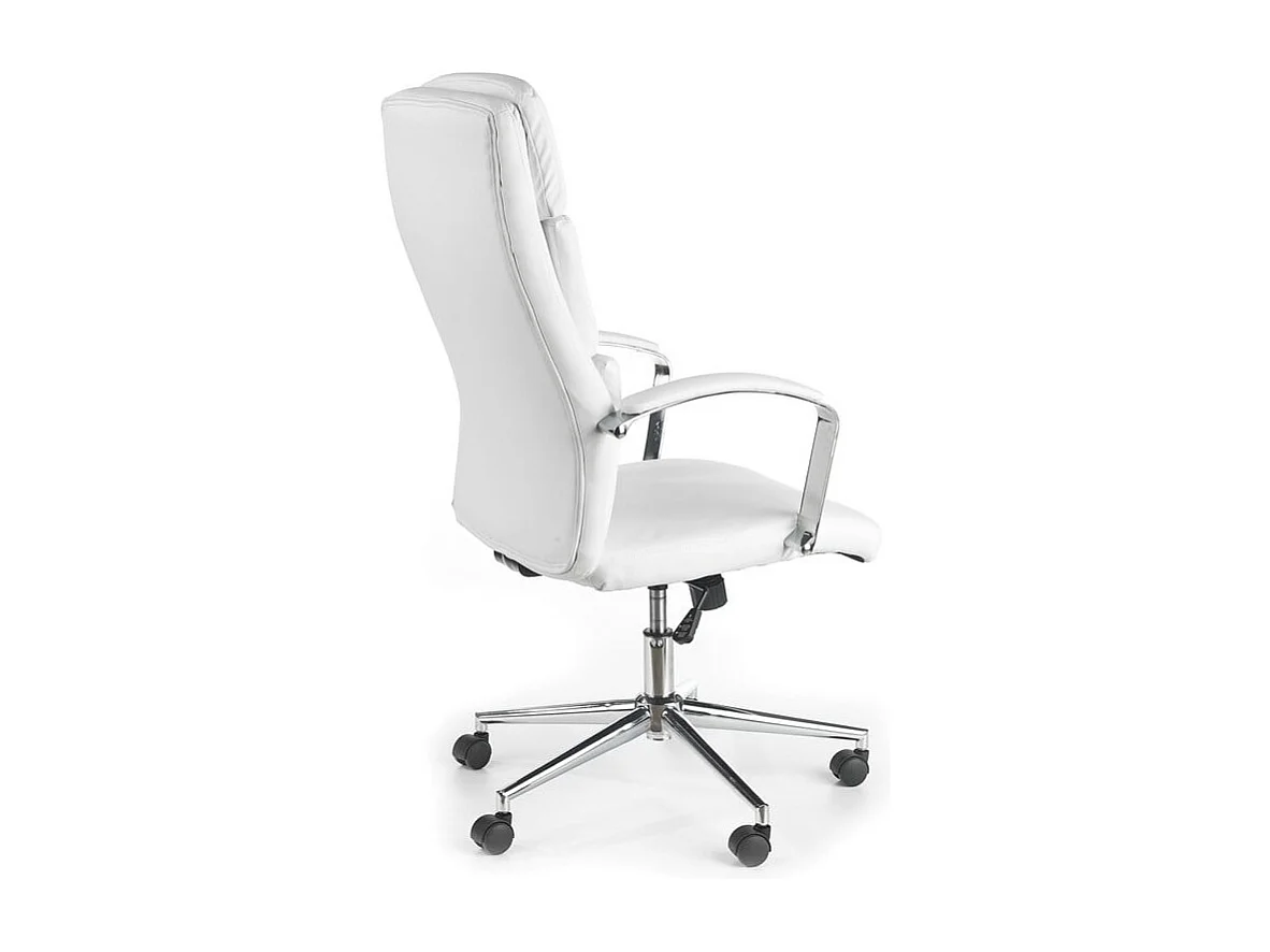 Silla de oficina Aurelia en polipiel blanca