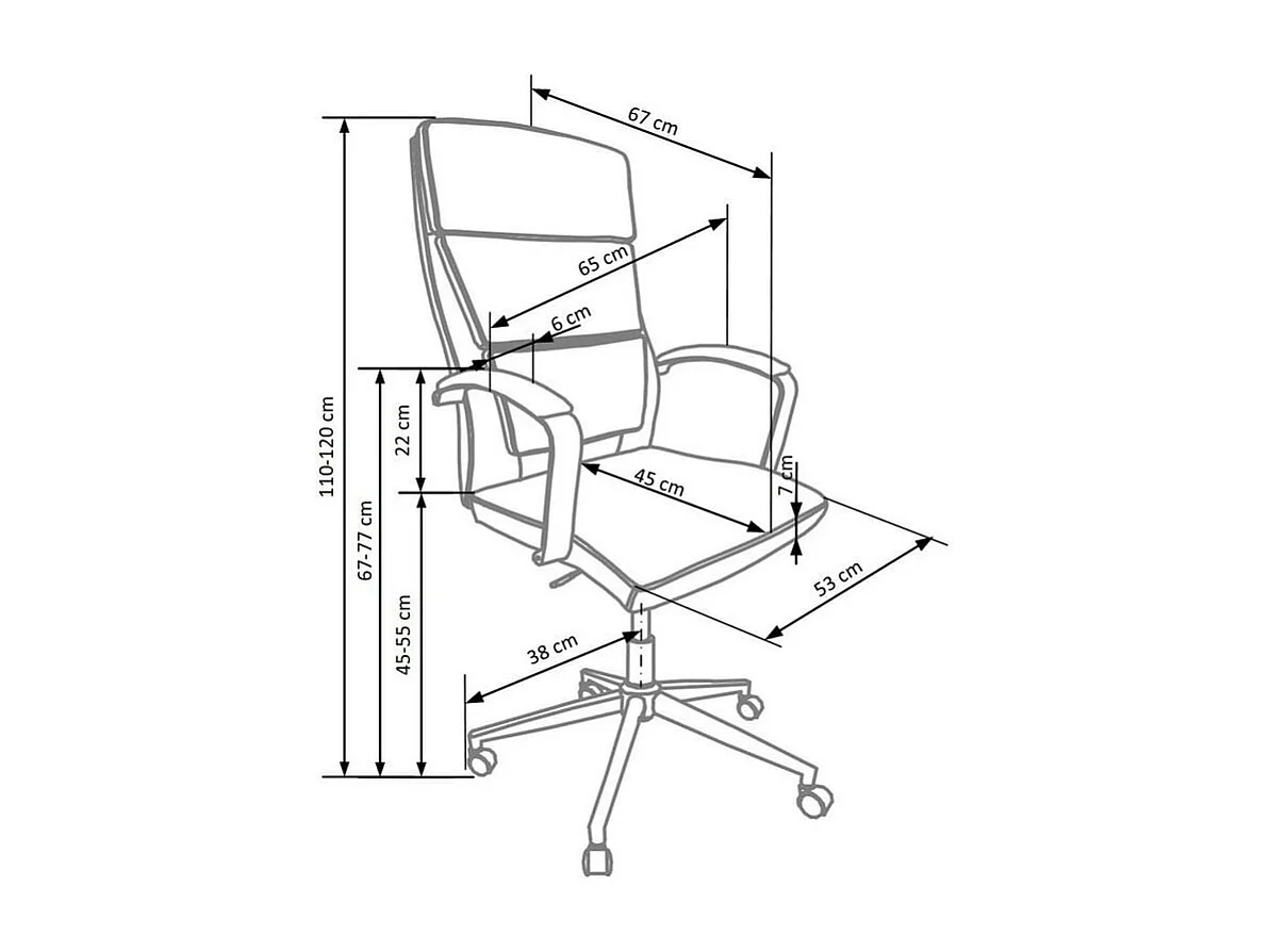 Silla de oficina Aurelia en polipiel blanca