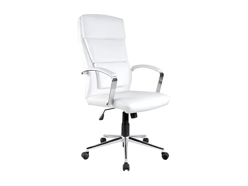 Silla de oficina Aurelia en polipiel blanca