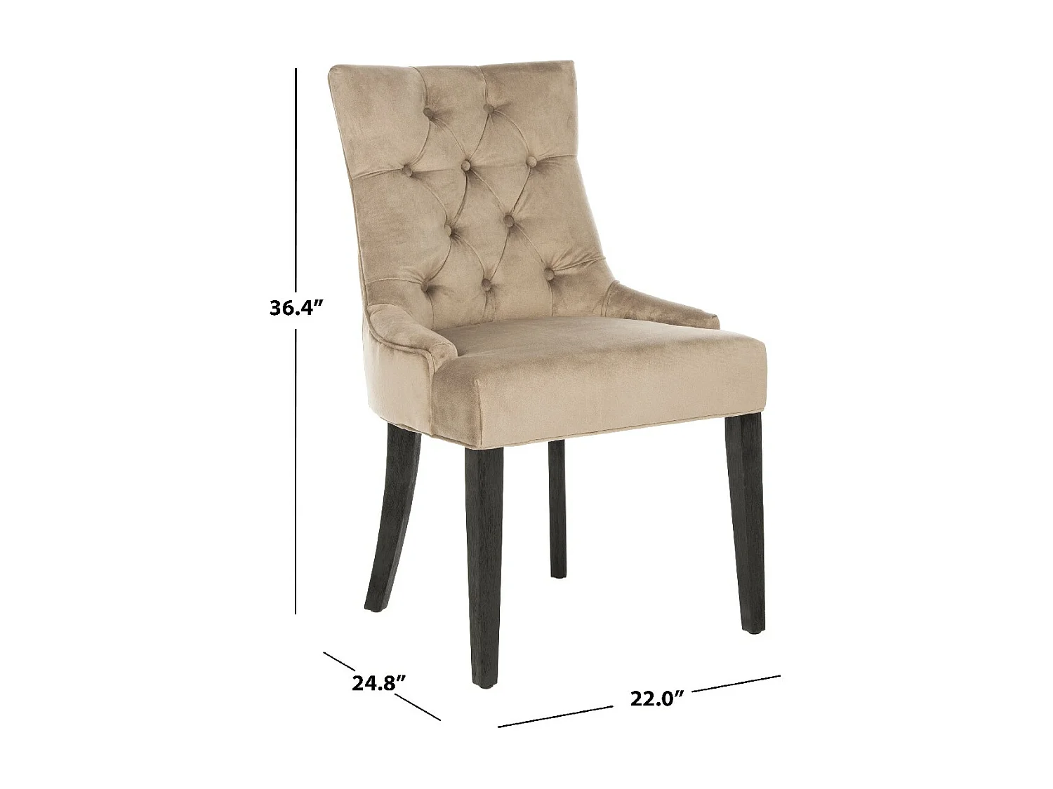 Lot de 2 chaise Champignon 60 X 56 X 92.45 cm - Saundra
