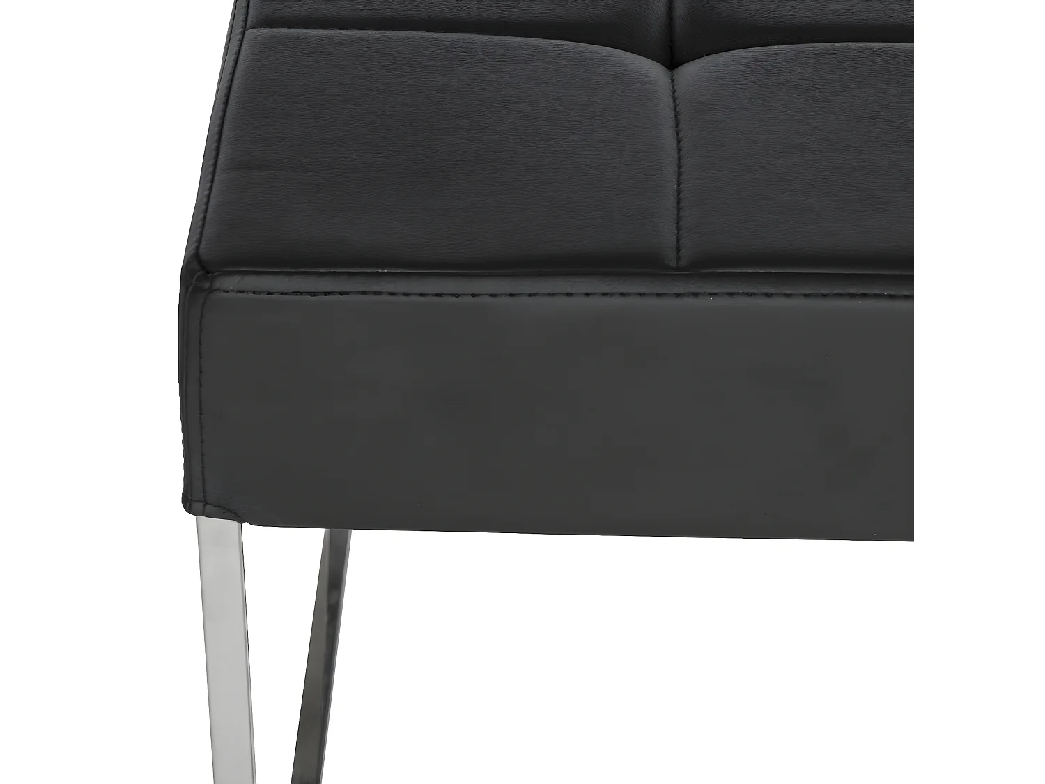 Banc & Ottomane Noir 46 X 64 X 48 cm - Gertha