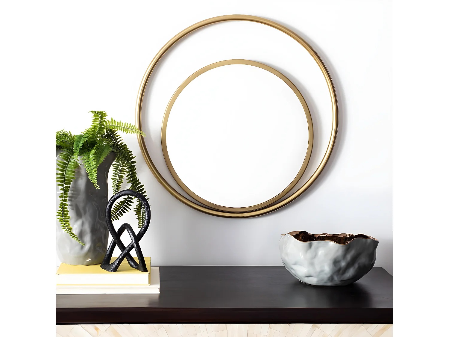 Miroir Laiton brossé 68.58 X 68.58 X 7.62 cm - Versie