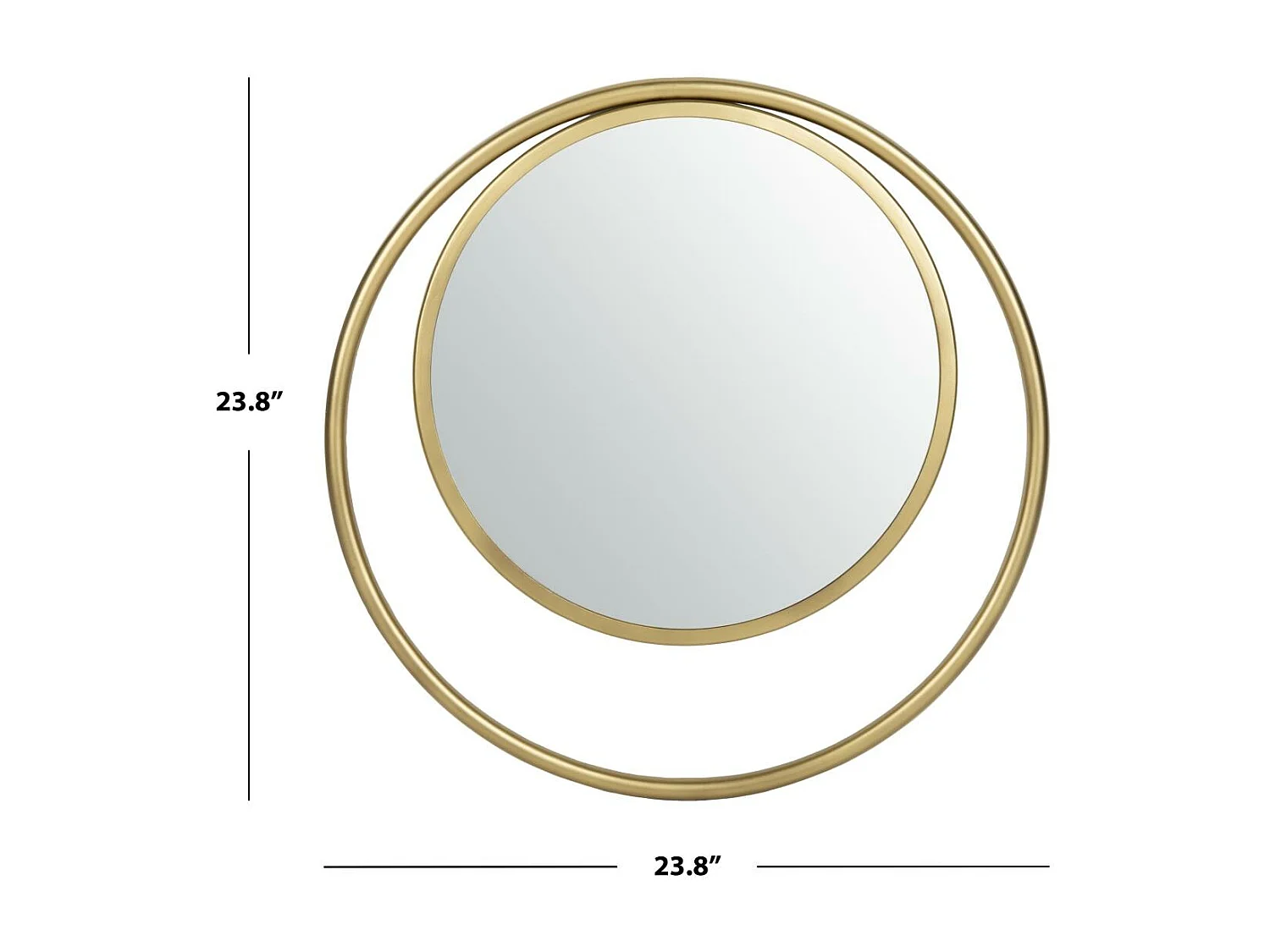 Miroir Laiton brossé 68.58 X 68.58 X 7.62 cm - Versie