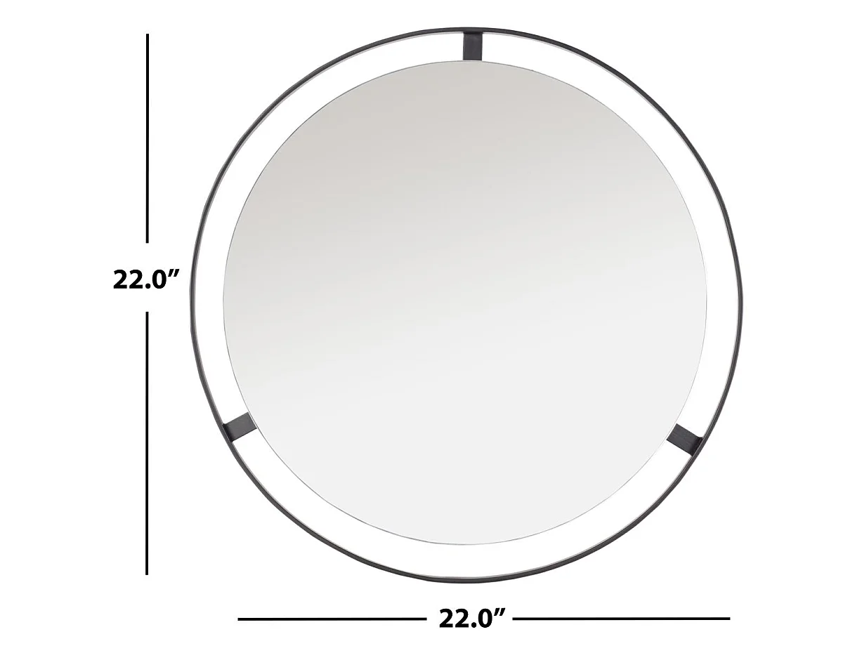 Miroir Noir mat 68.58 X 66.04 X 7.62 cm - Ouida