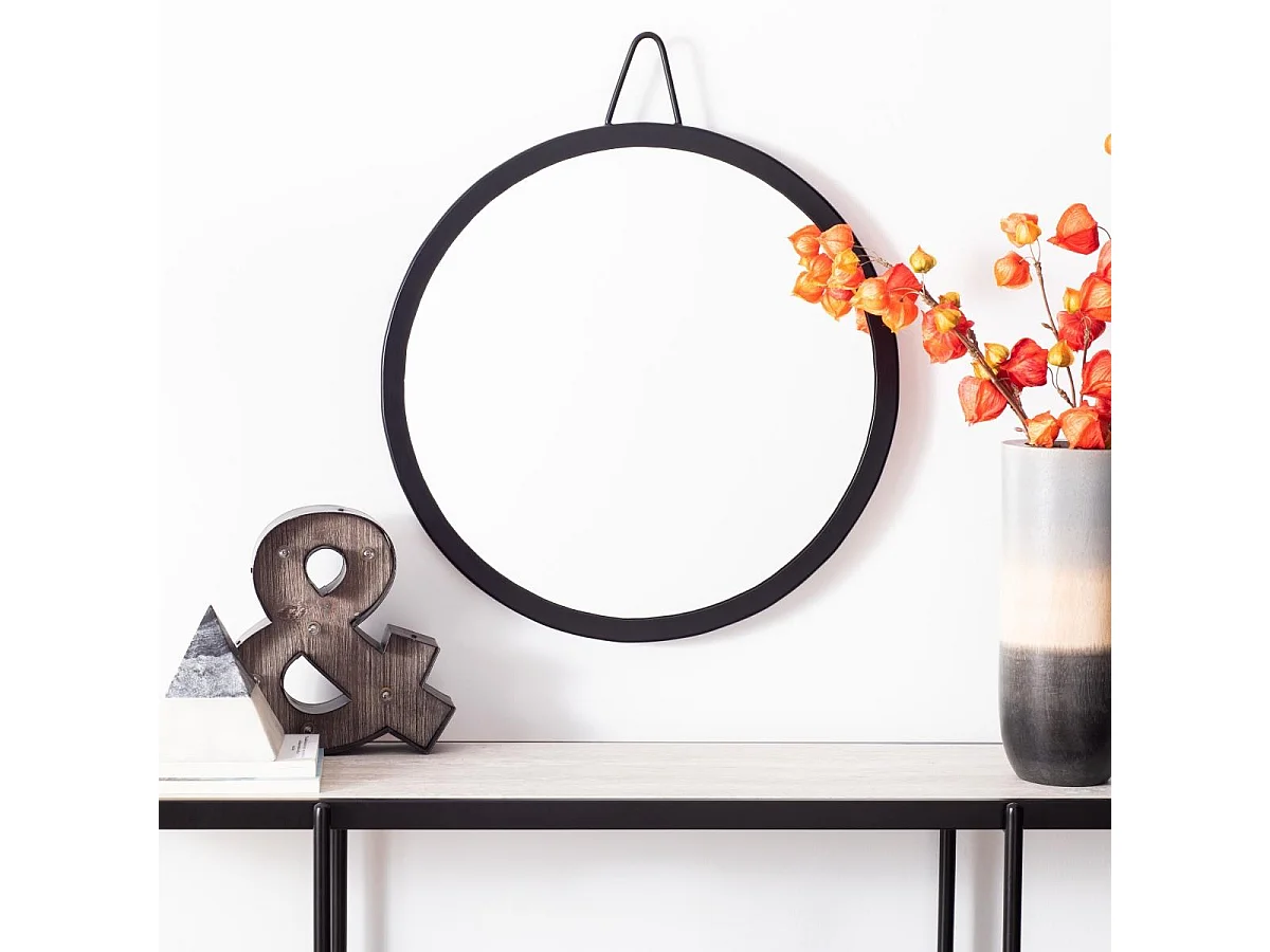 Miroir Noir mat 63.5 X 60.96 X 10.16 cm - Flonnie