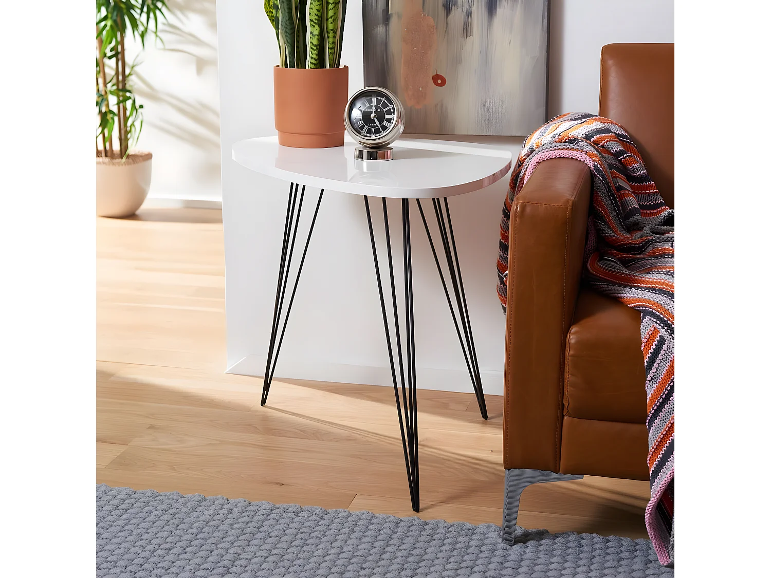 Table d'appoint Blanc & Noir 54 X 69 X 59.94 cm - Greta