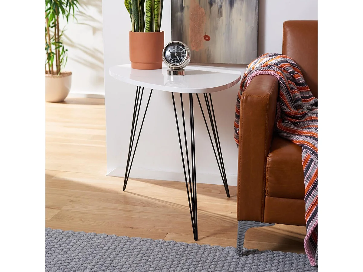 Table d'appoint Blanc & Noir 54 X 69 X 59.94 cm - Greta