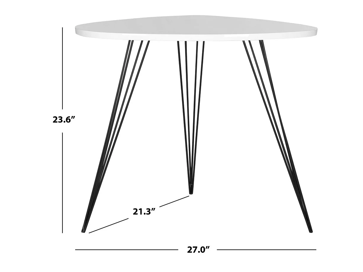 Table d'appoint Blanc & Noir 54 X 69 X 59.94 cm - Greta
