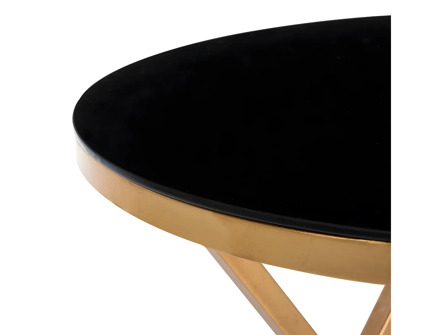 Table d'appoint Or et noir 51 X 51 X 58.16 cm - Milly