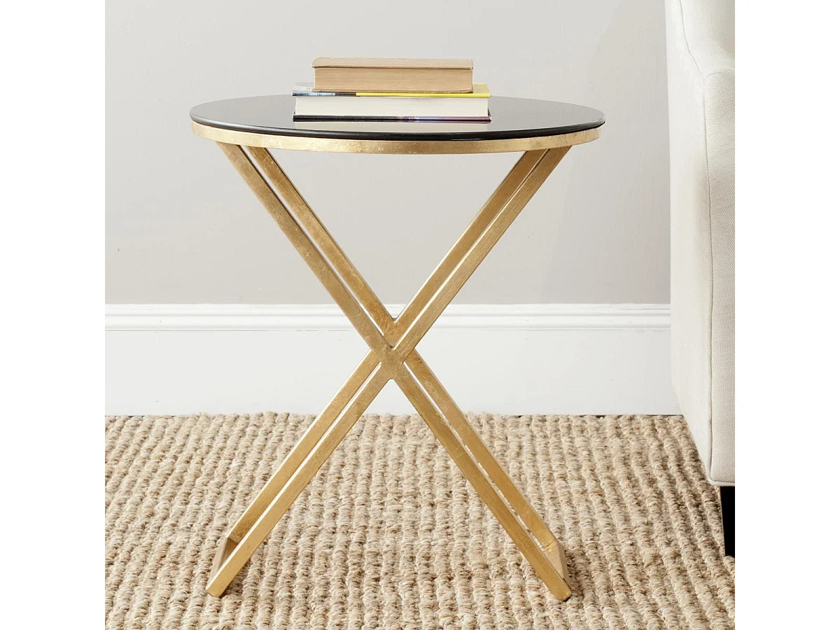 Table d'appoint Or et noir 51 X 51 X 58.16 cm - Milly