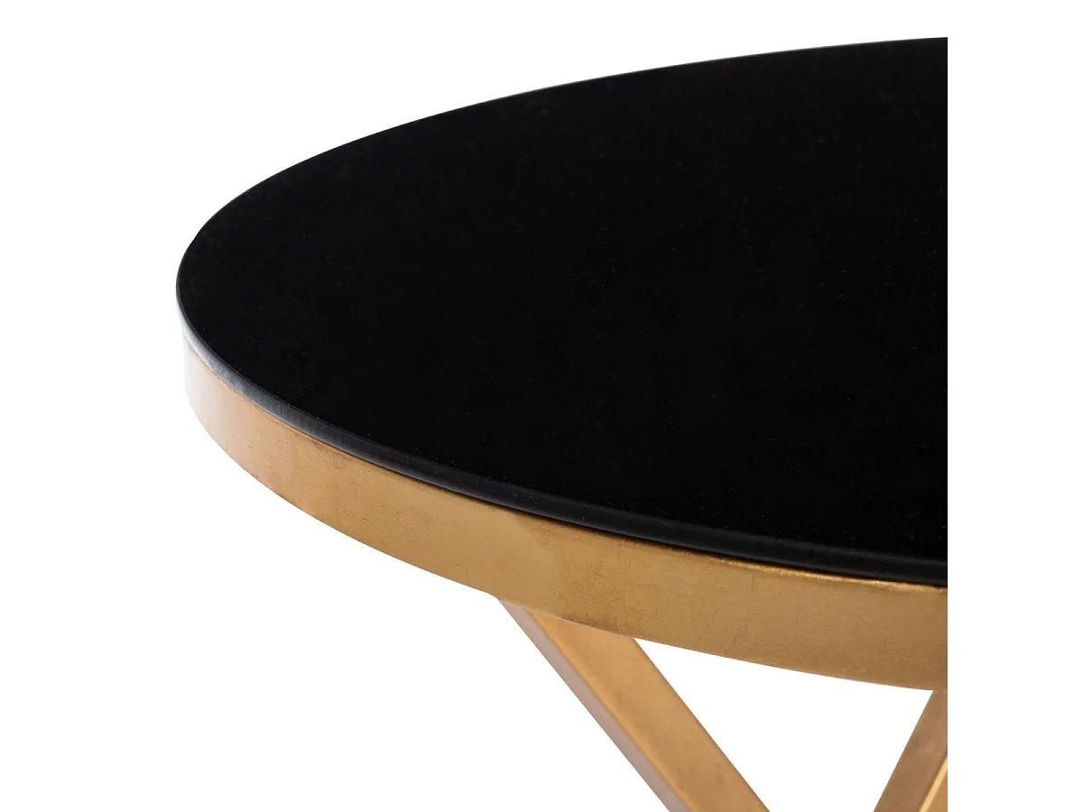 Table d'appoint Or et noir 51 X 51 X 58.16 cm - Milly