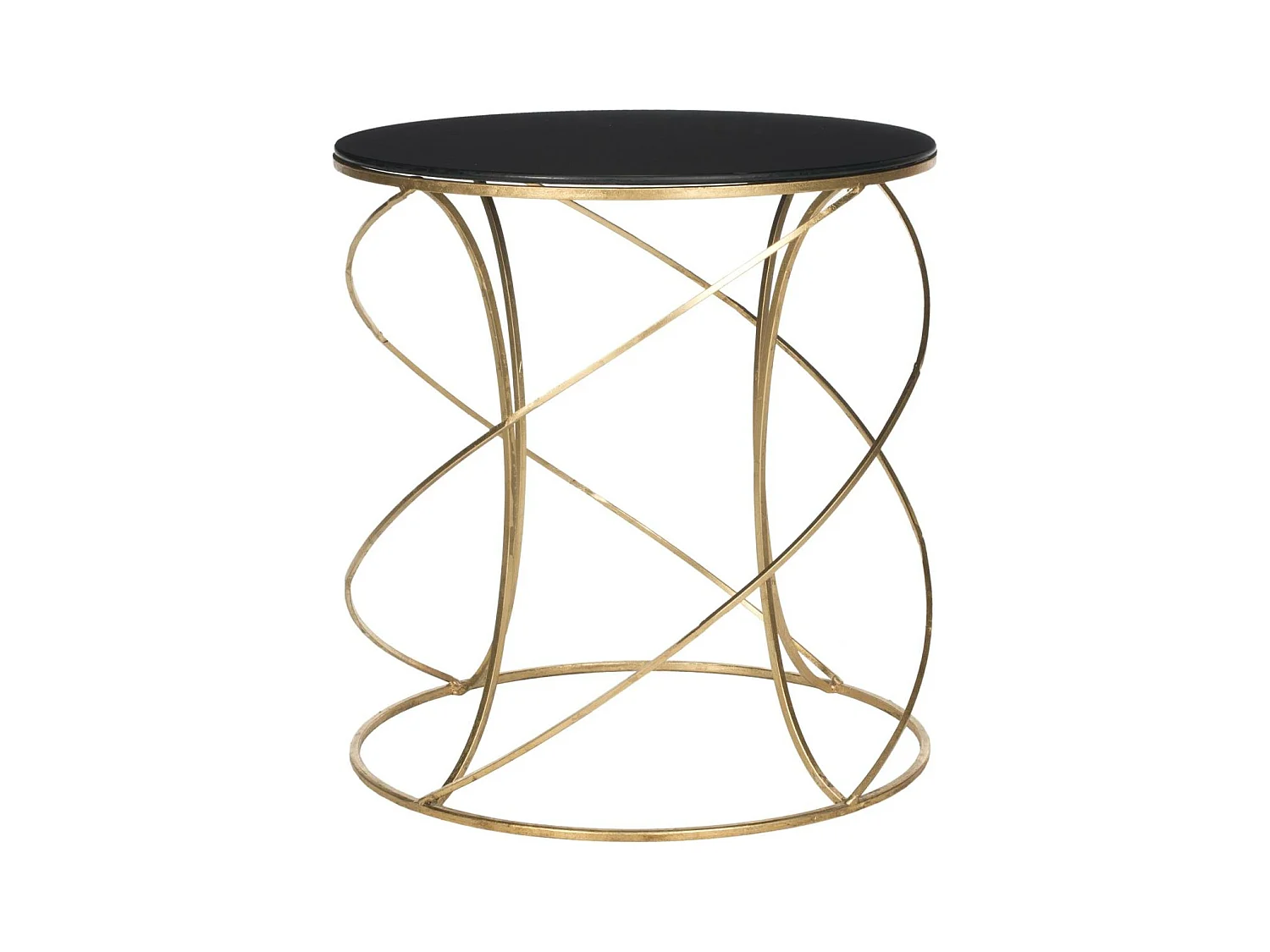 Table d'appoint Or et noir 51 X 51 X 53.84 cm - Lovey