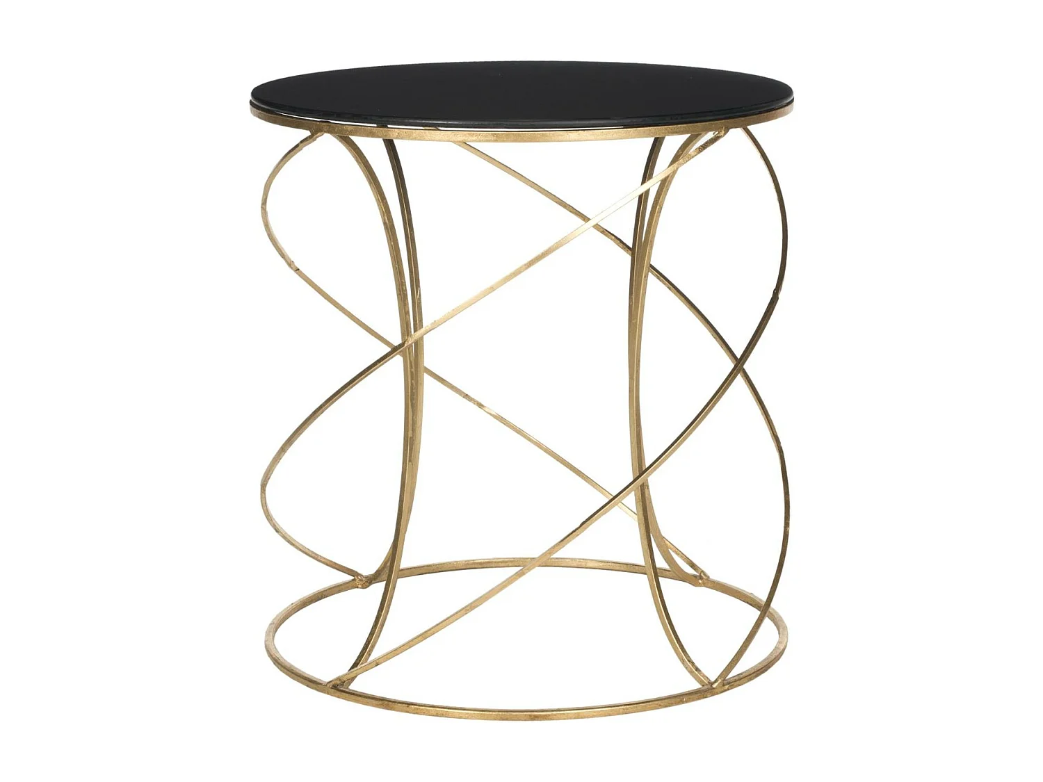 Table d'appoint Or et noir 51 X 51 X 53.84 cm - Lovey