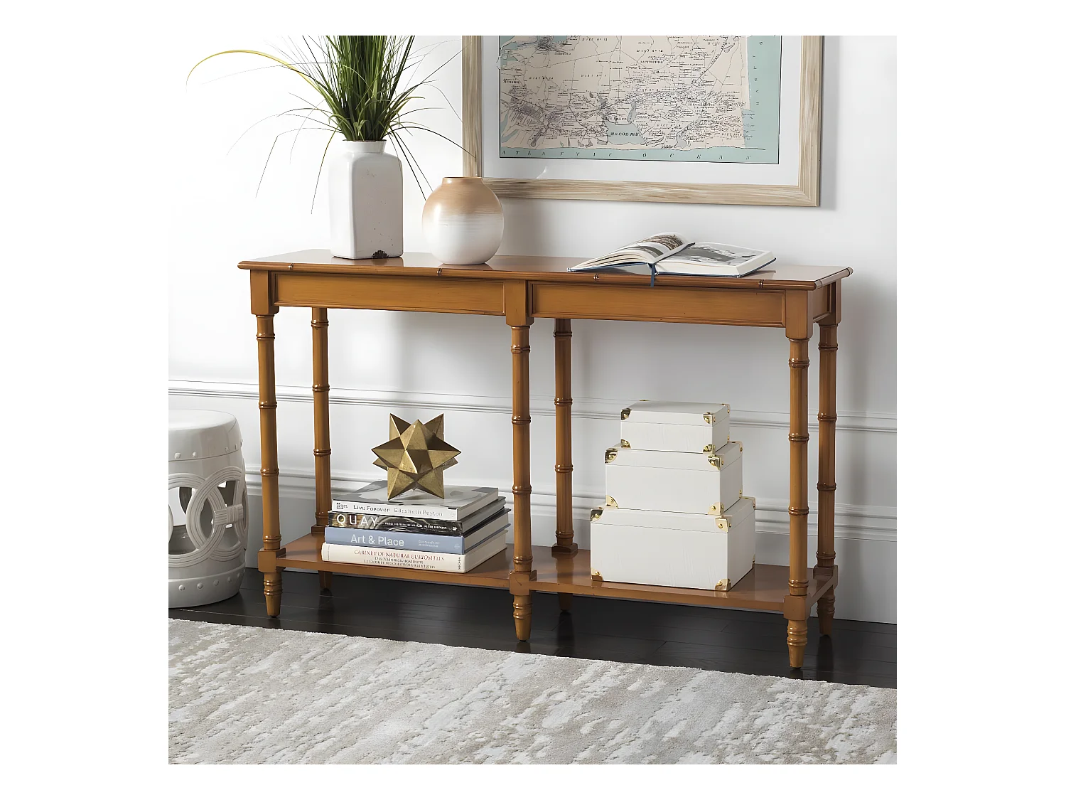 Table d'appoint Marron 130 X 34 X 80.01 cm - Freeda