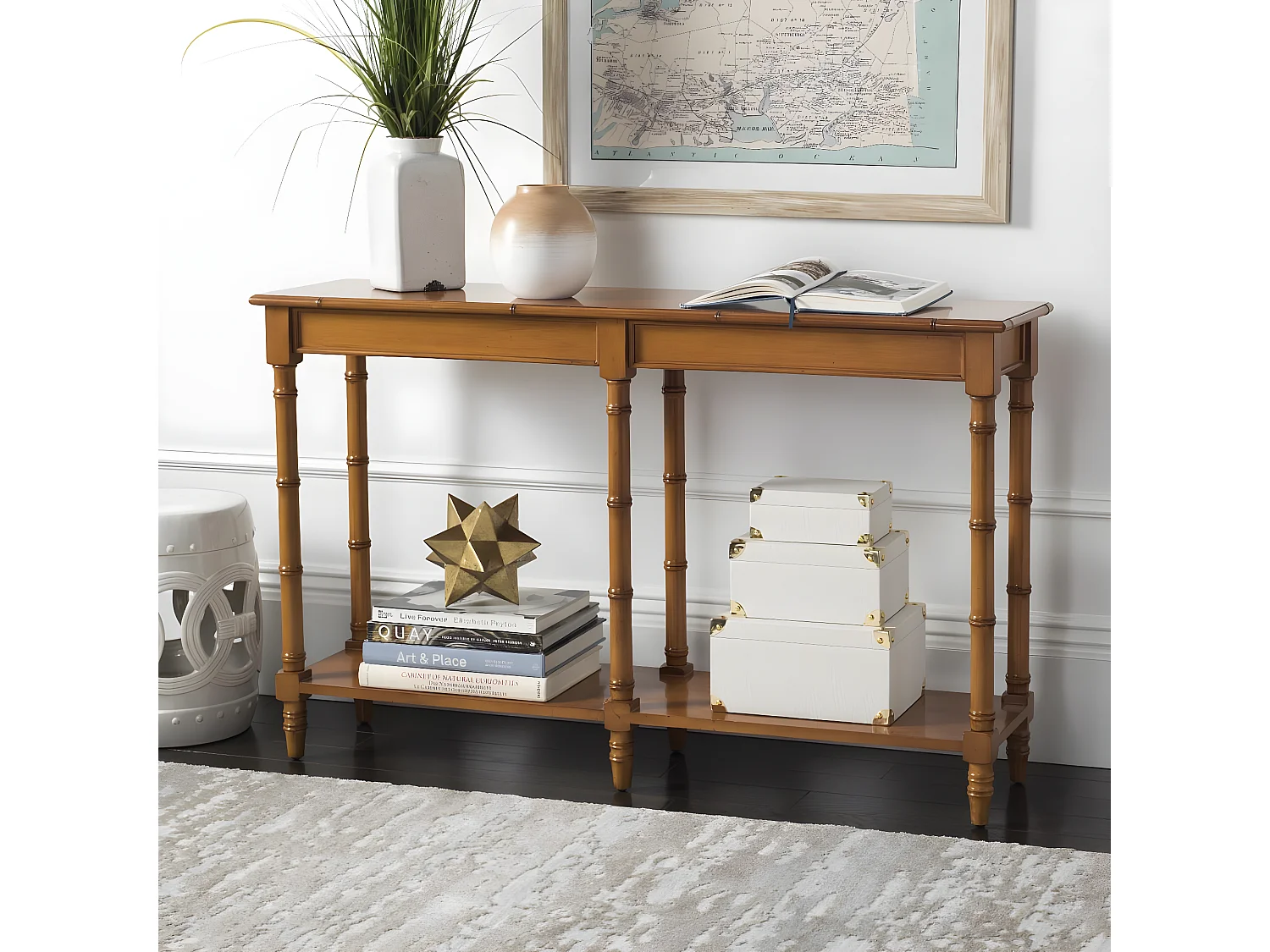 Table d'appoint Marron 130 X 34 X 80.01 cm - Freeda