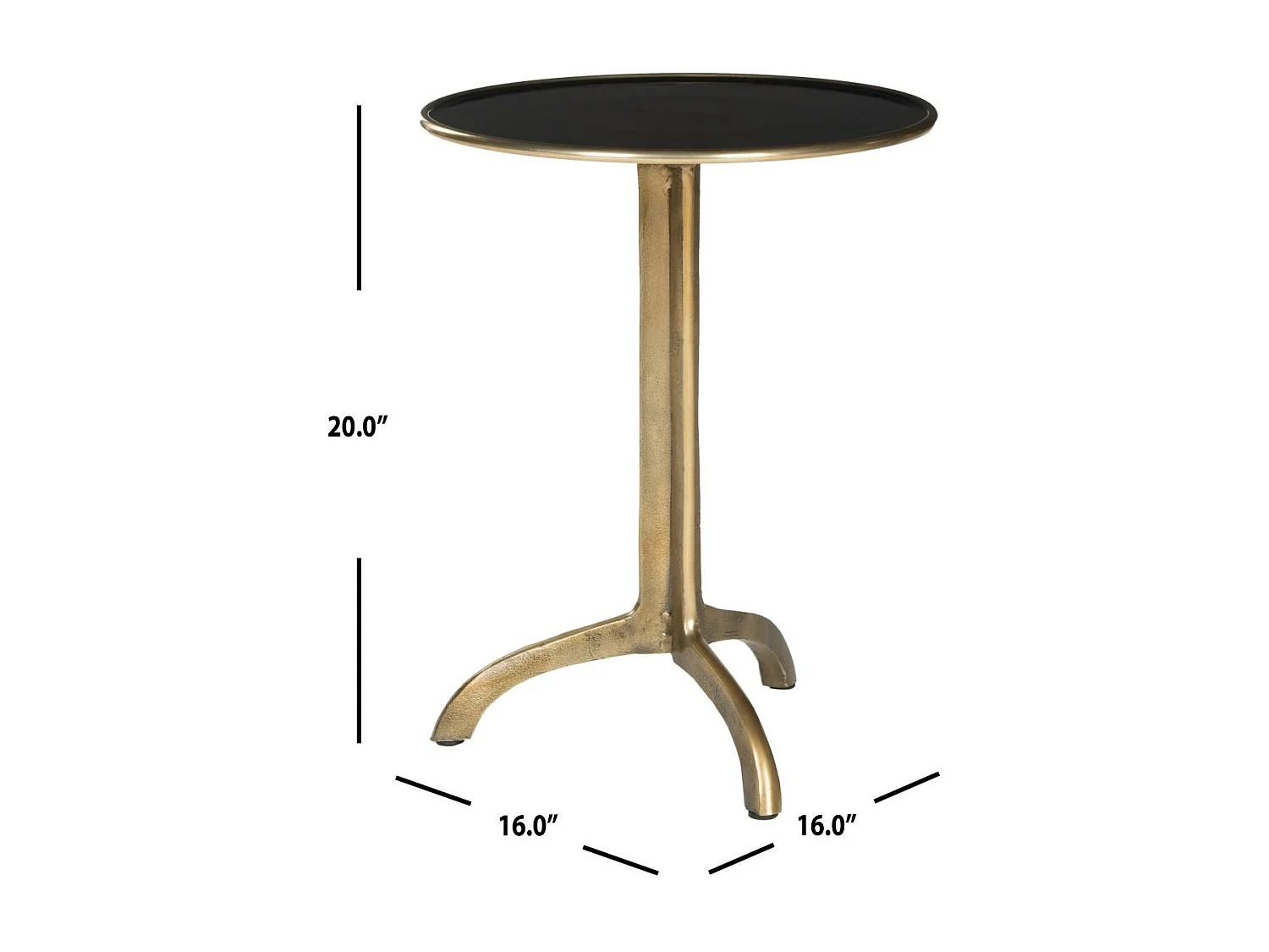 Table d'appoint Argent 41 X 41 X 50.8 cm - Oney