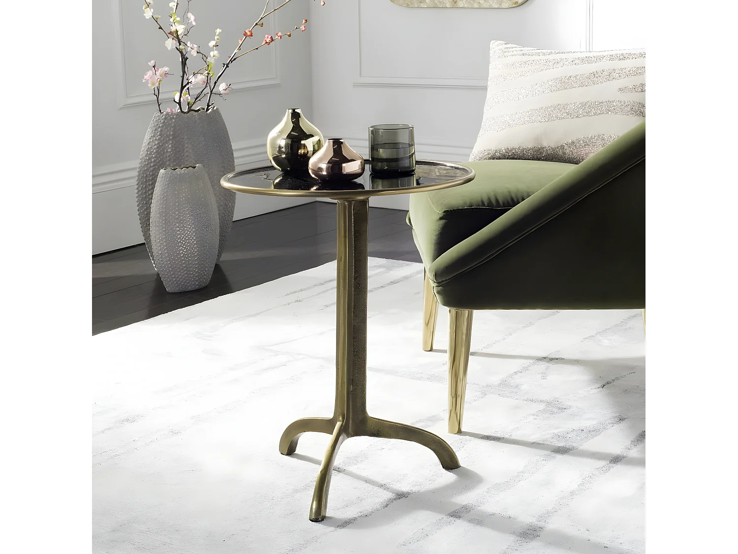 Table d'appoint Argent 41 X 41 X 50.8 cm - Oney