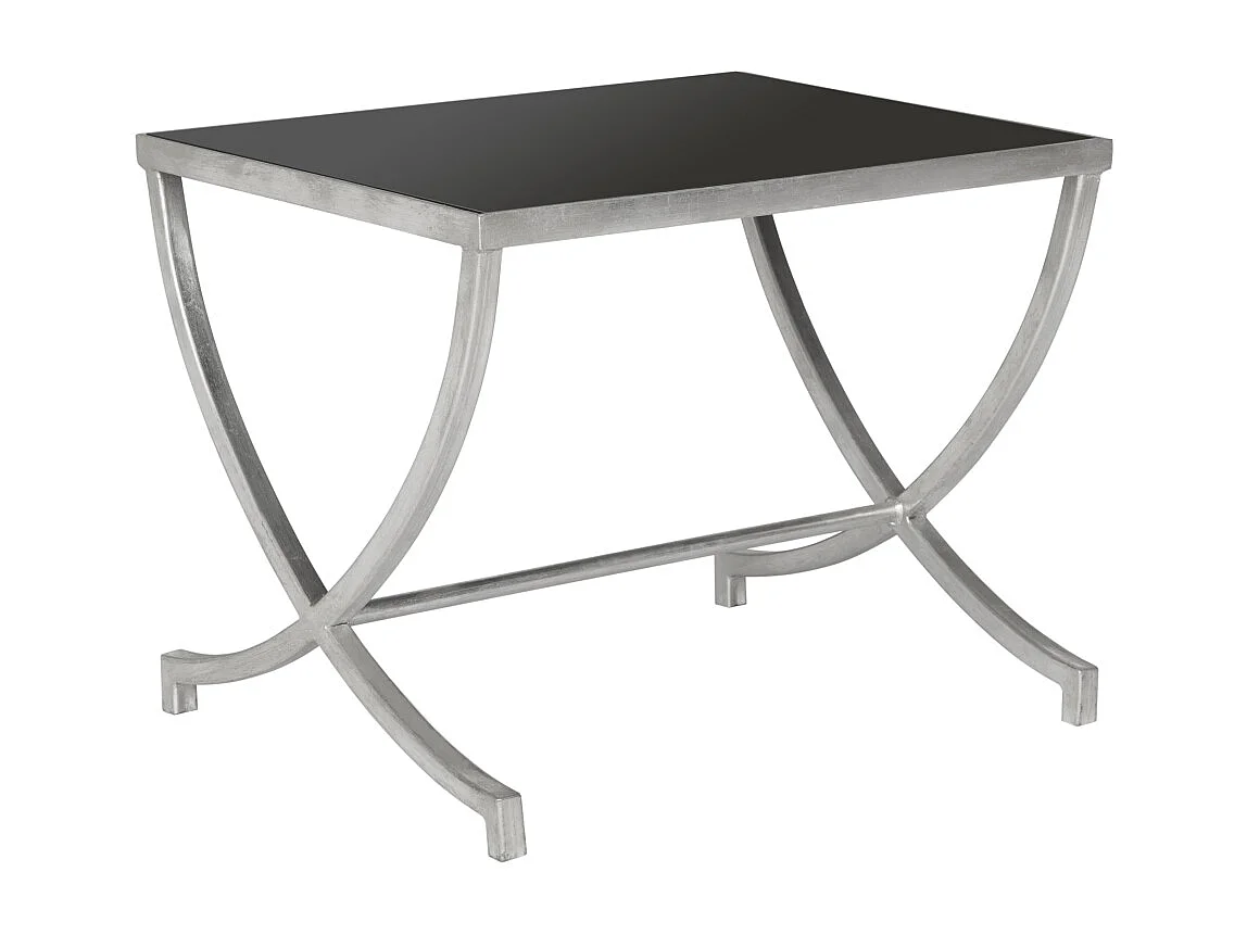 Table d'appoint Argent et noir 55 X 45 X 44.45 cm - Mattye