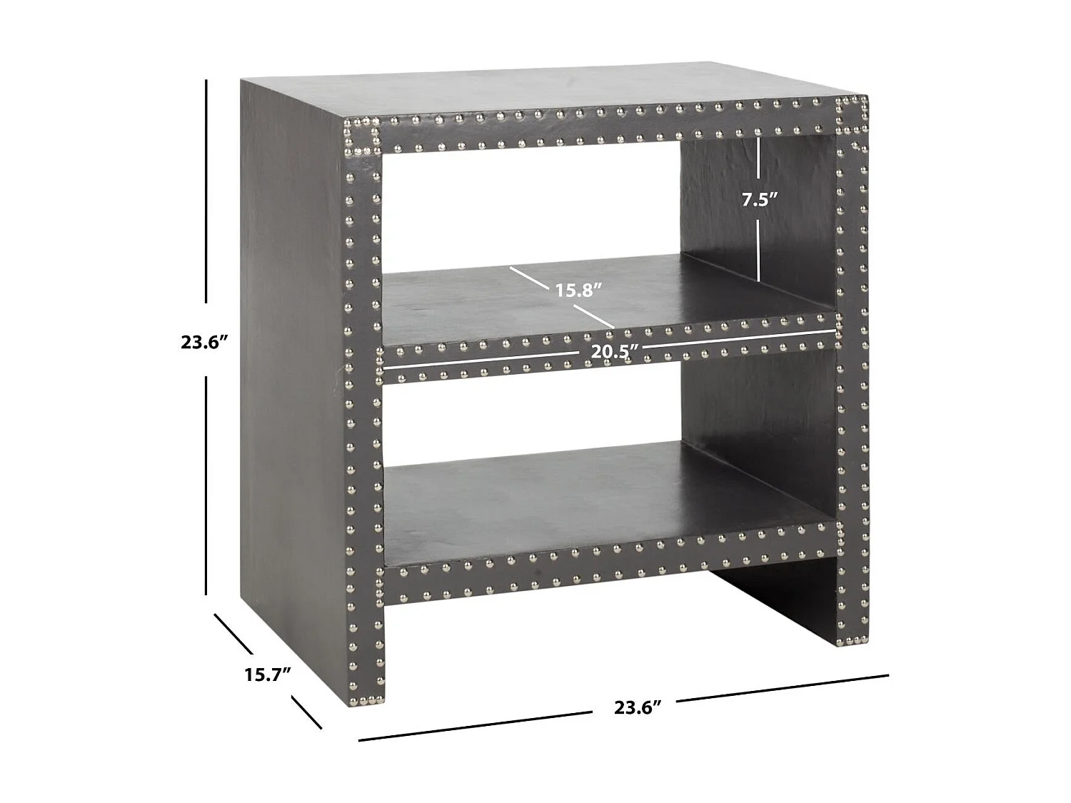 Table d'appoint Gris 40 X 60 X 59.94 cm - Sibbie