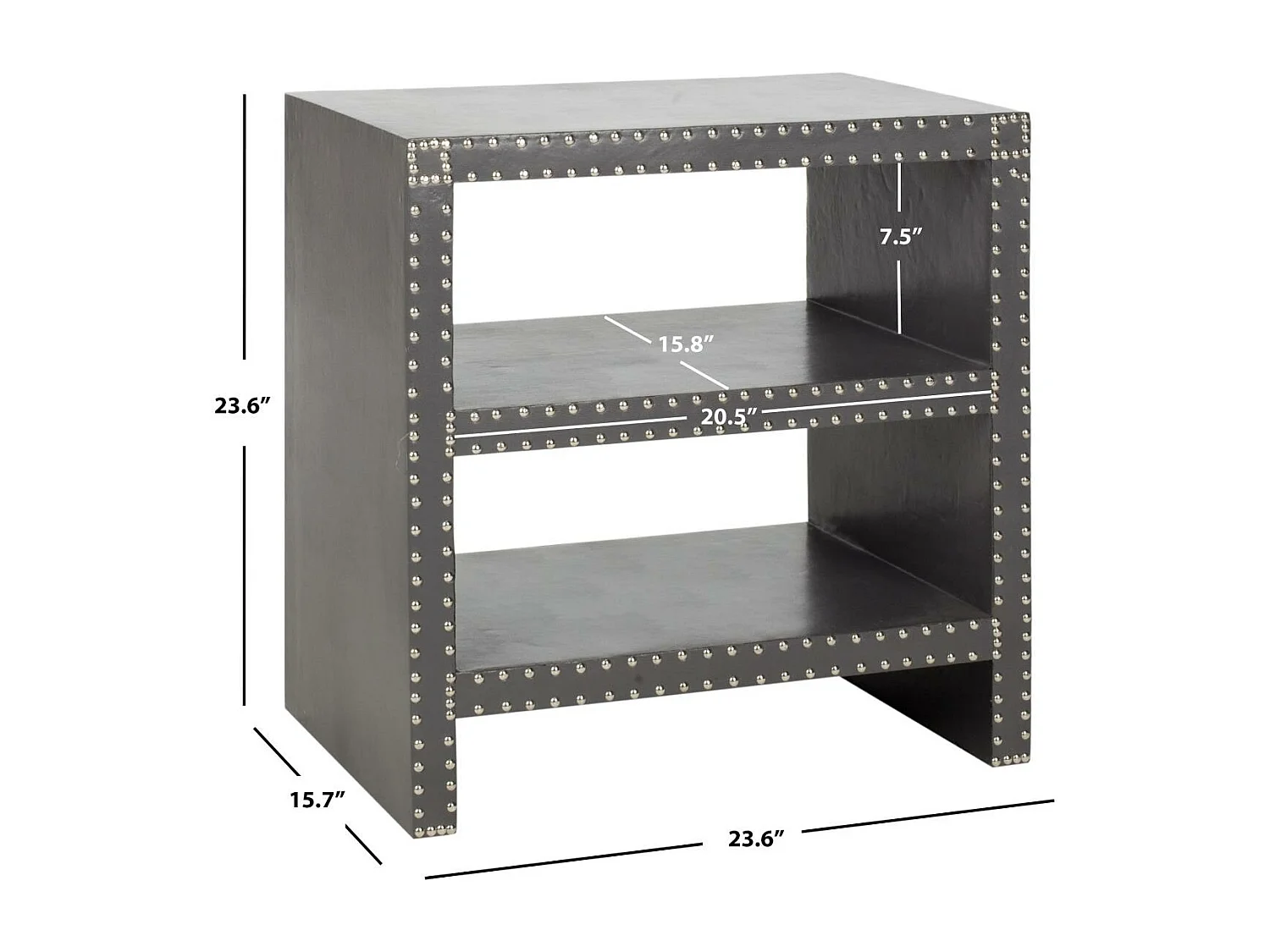 Table d'appoint Gris 40 X 60 X 59.94 cm - Sibbie