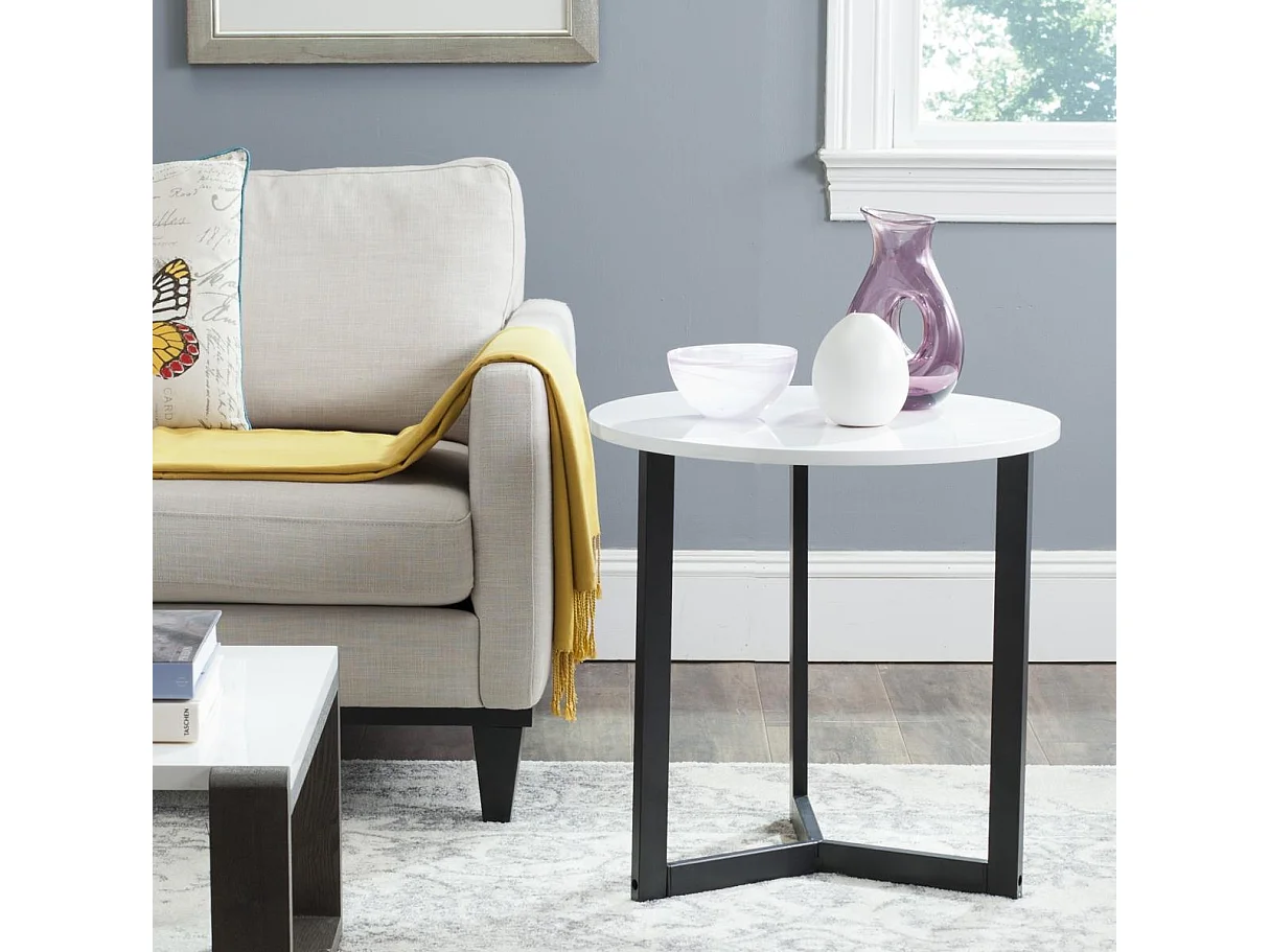 Table d'appoint Blanc & Noir 58 X 58 X 57.91 cm - Genoveva