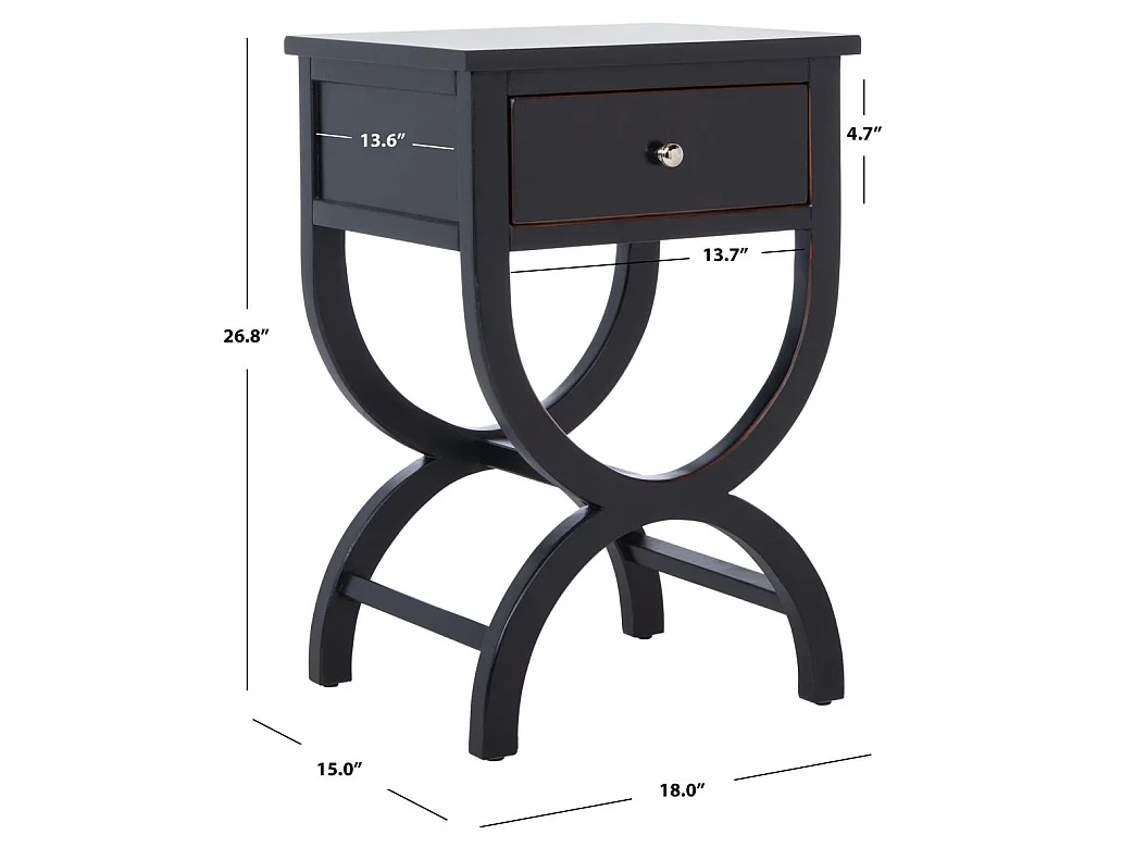 Table d'appoint Noir 38 X 46 X 67.94 cm - Orma