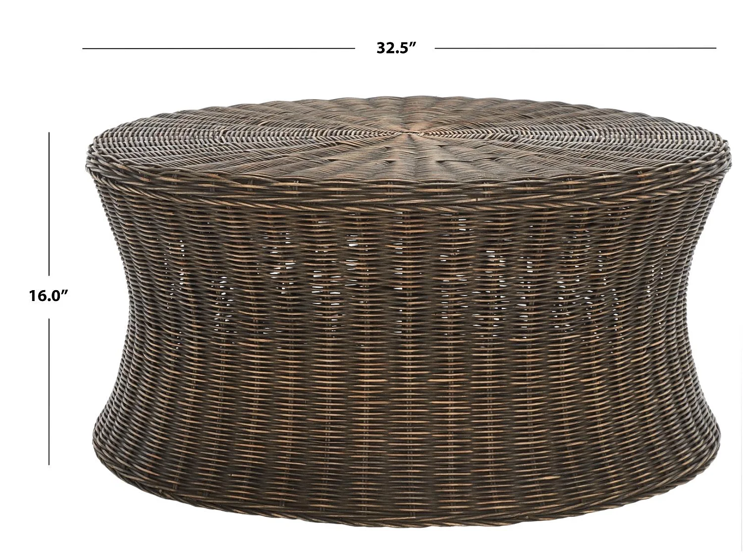 Table d'appoint Marron 83 X 83 X 39.87 cm - Daphne