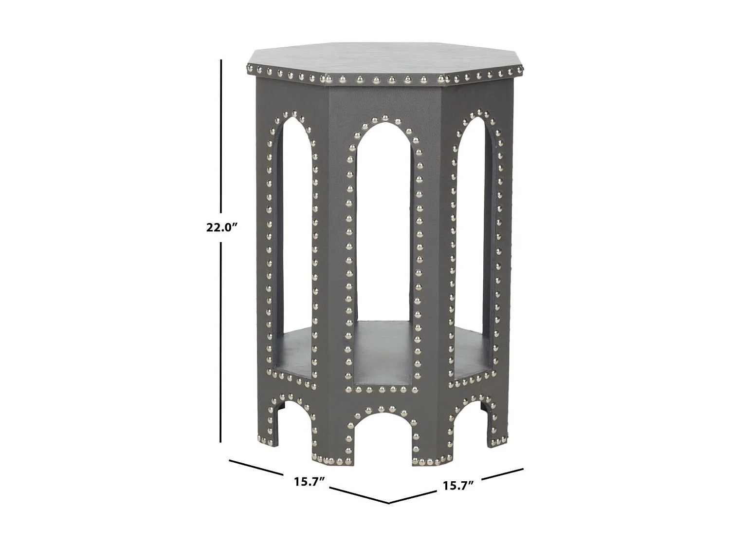 Table d'appoint Gris 40 X 40 X 55.88 cm - Hildred
