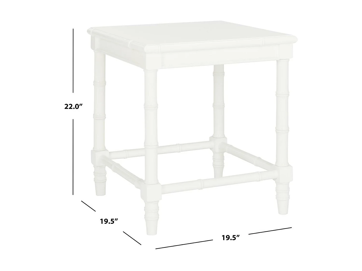 Table d'appoint Blanc 50 X 50 X 55.88 cm - Sylva