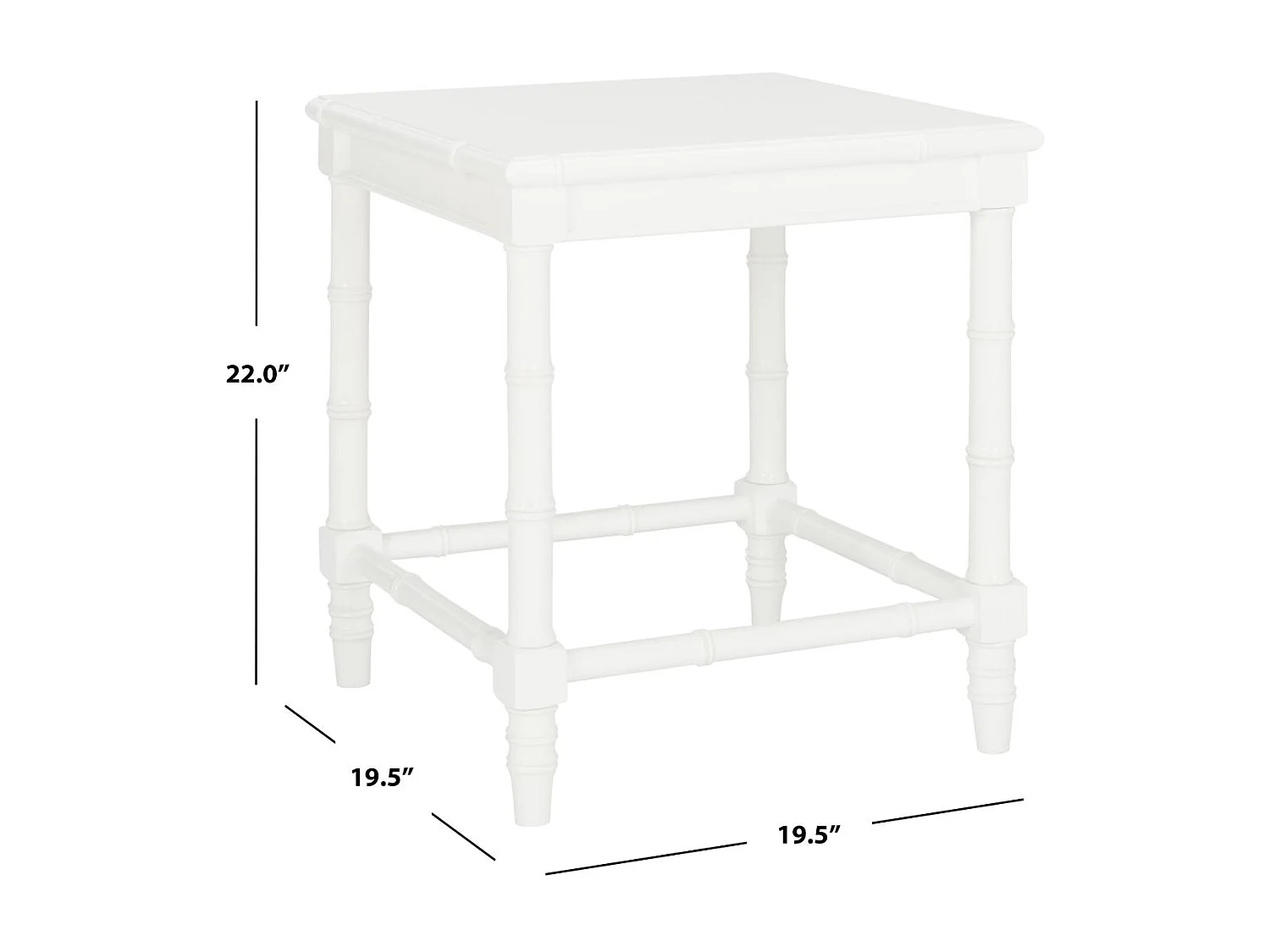 Table d'appoint Blanc 50 X 50 X 55.88 cm - Sylva