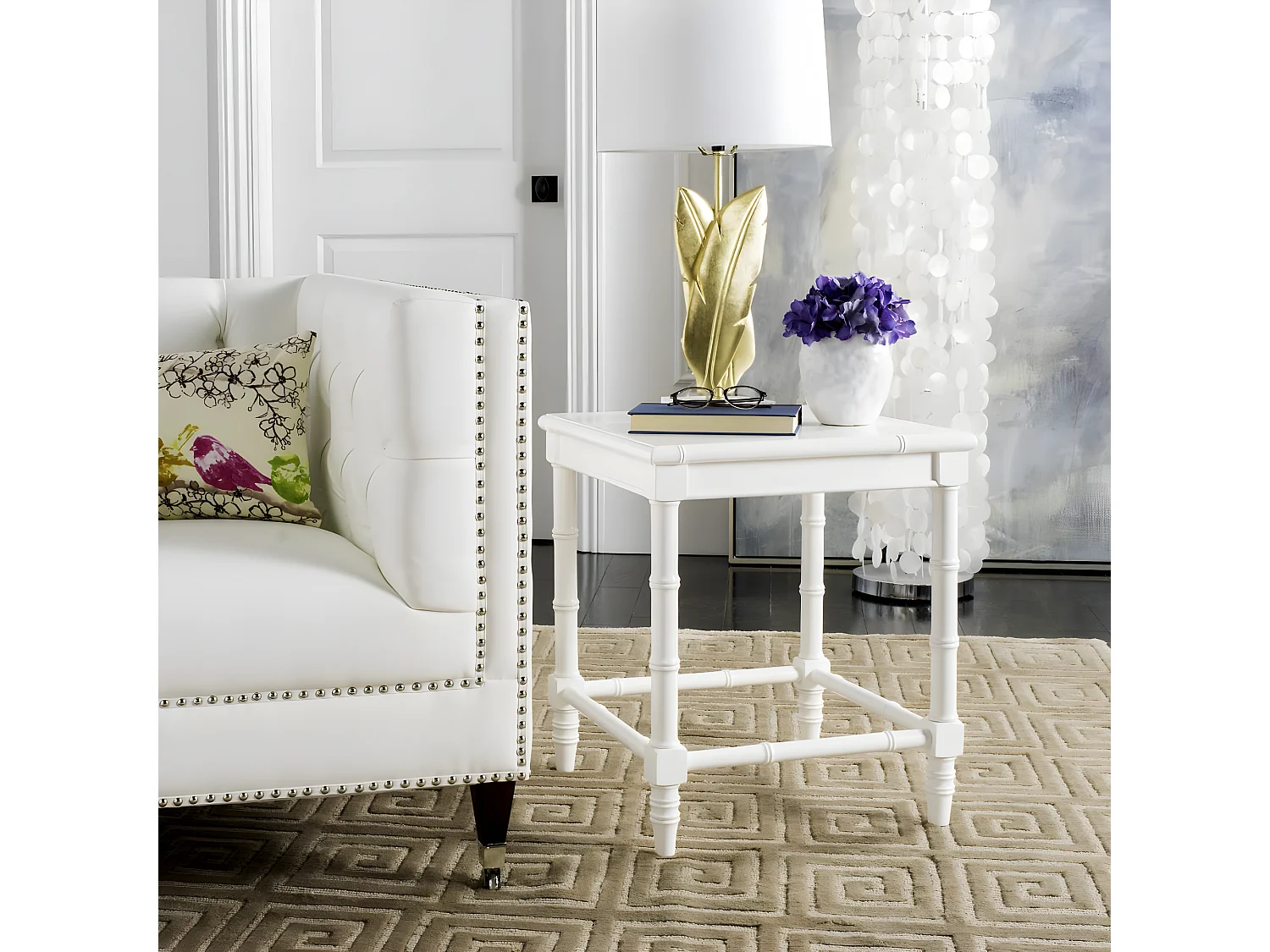 Table d'appoint Blanc 50 X 50 X 55.88 cm - Sylva