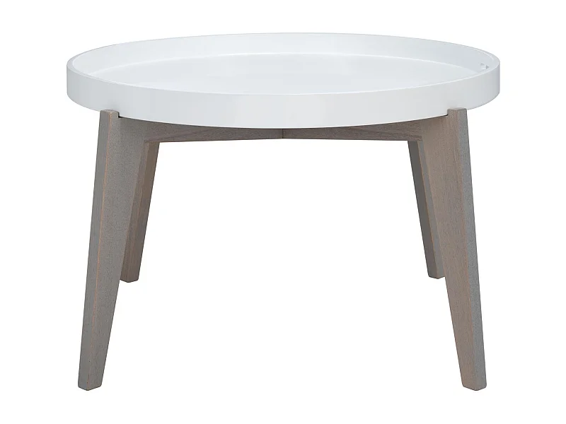 Table d'appoint Blanc & Gris 71 X 71 X 45.72 cm - Leonor