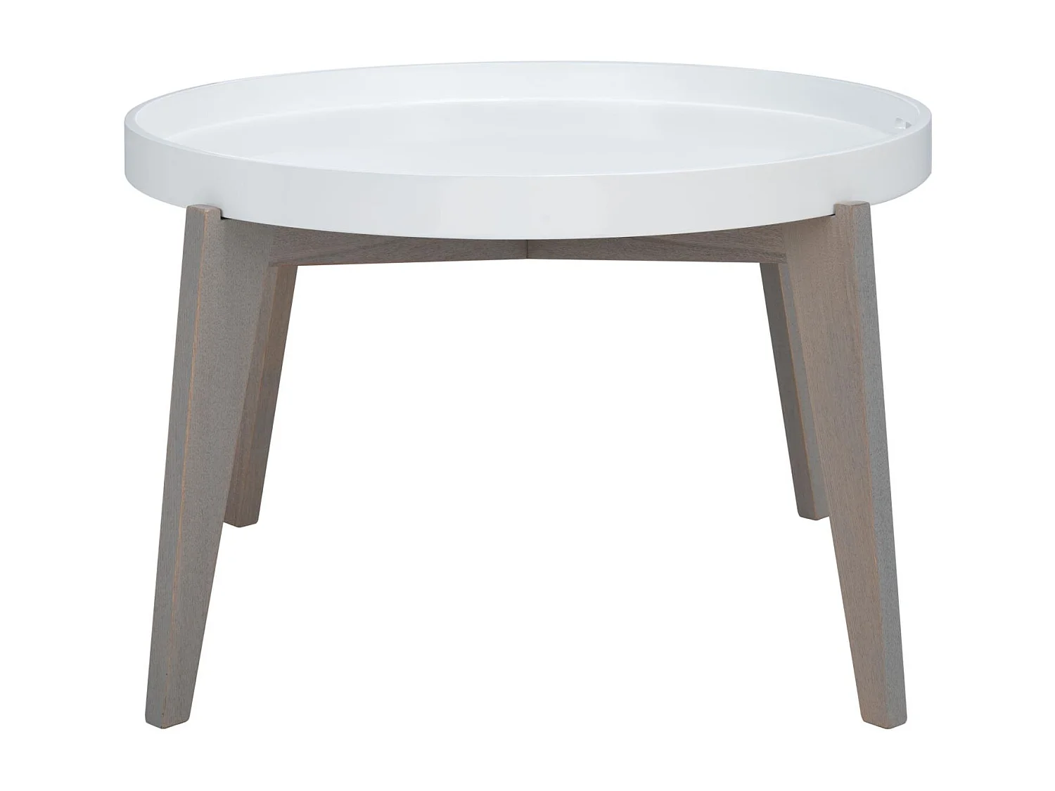 Table d'appoint Blanc & Gris 71 X 71 X 45.72 cm - Leonor