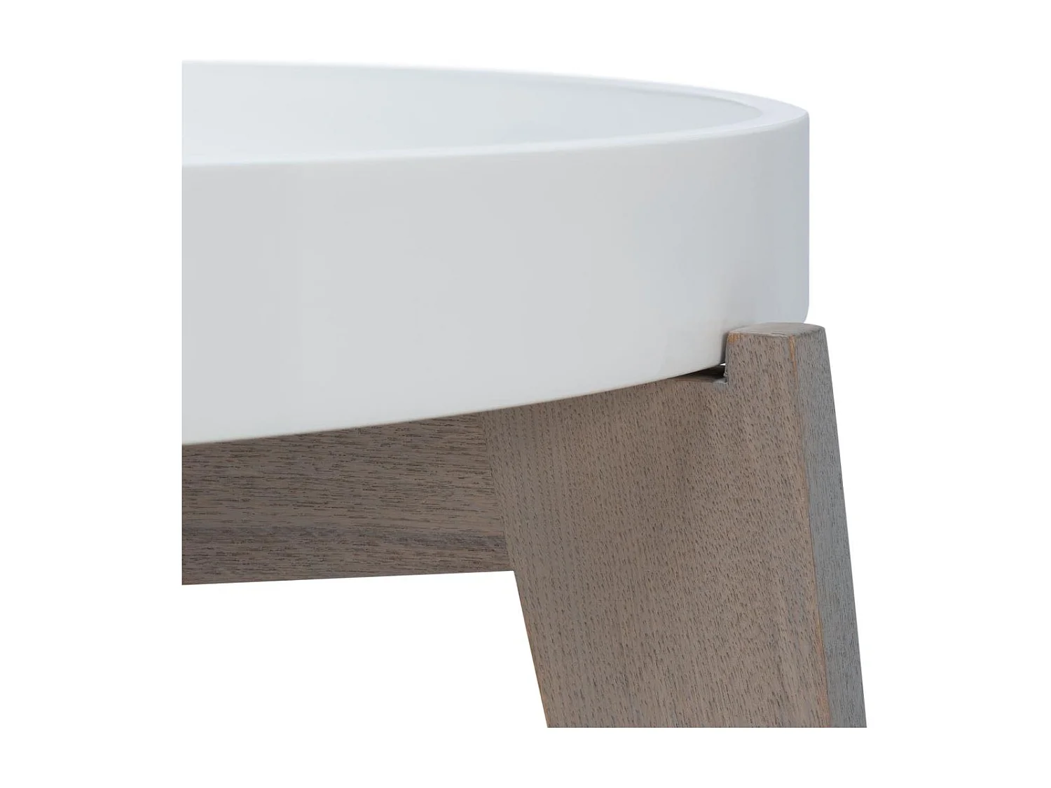 Table d'appoint Blanc & Gris 71 X 71 X 45.72 cm - Leonor